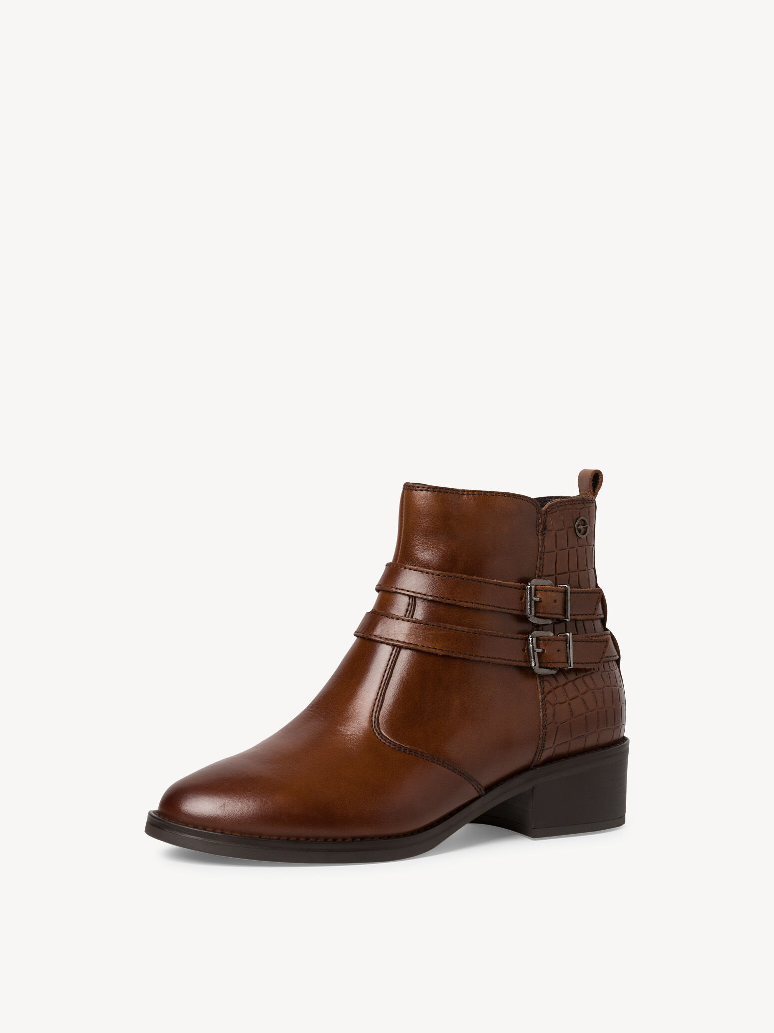 Bottine en cuir - marron