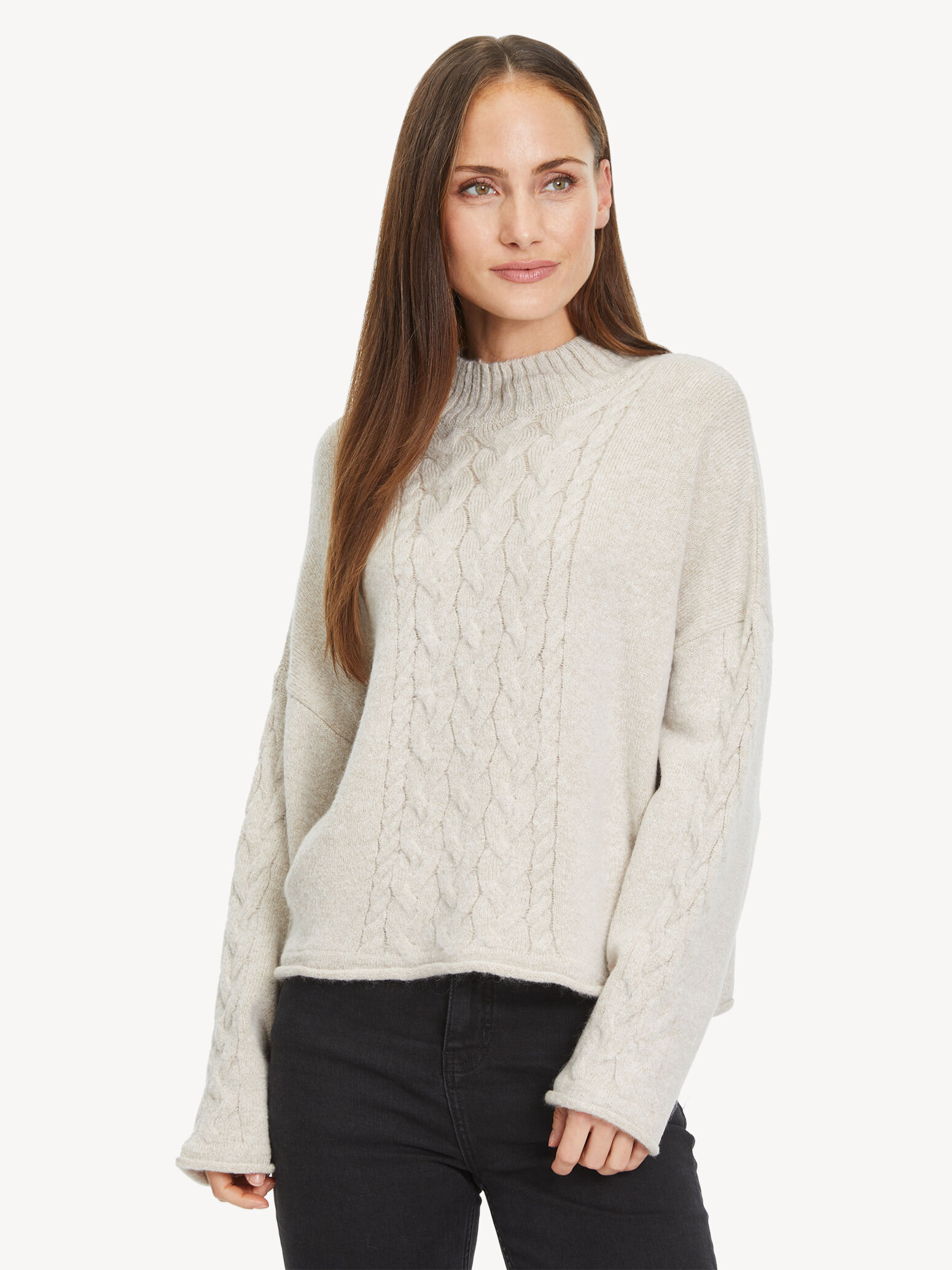 Oversized Sweatshirt - beige