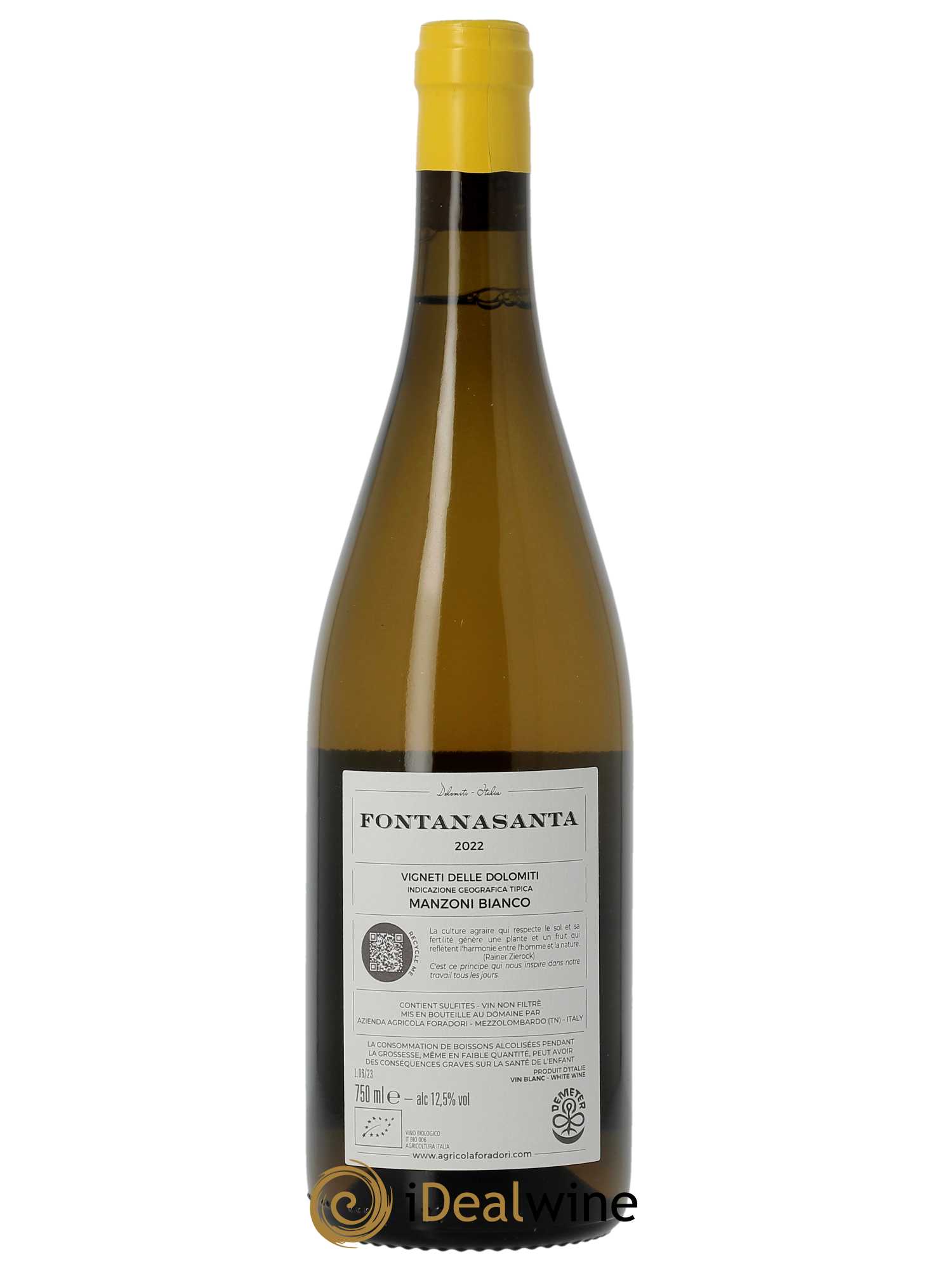 Vigneti delle Dolomiti IGT Fontanasanta Manzoni Elisabetta Foradori  2022 - Lot de 1 Bouteille