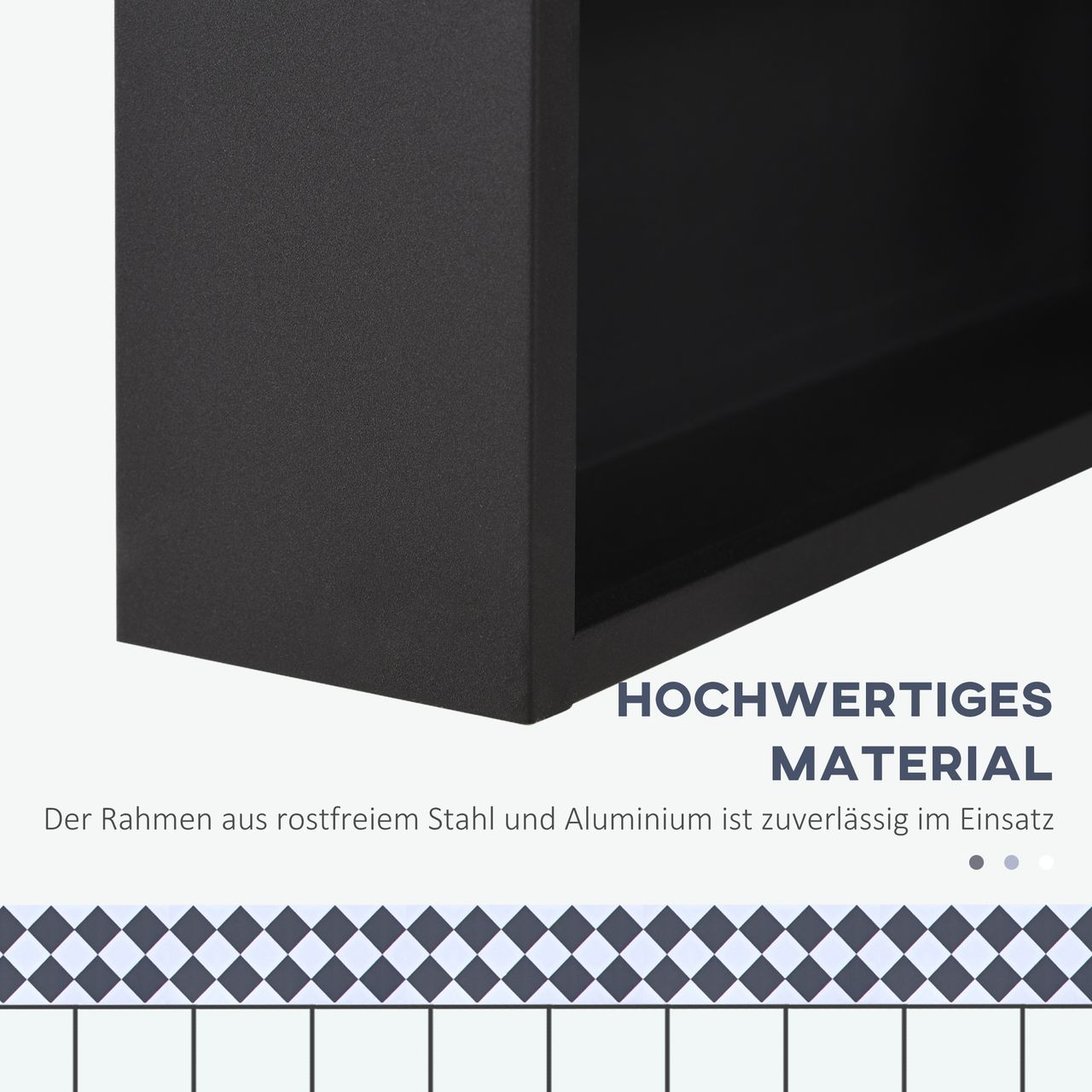 kleankin Spiegelschrank Badspiegelschrank mit 3 Schichten für Badezimmer Schwarz