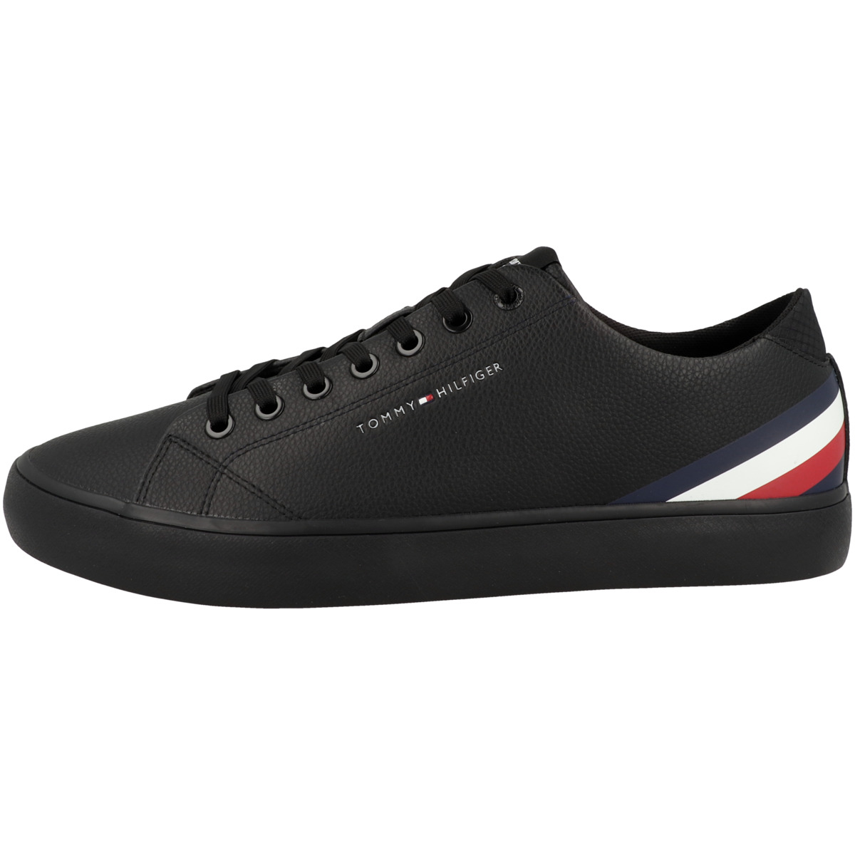 Tommy Hilfiger Hi Vulcanized Core Low Leather Stripes Sneaker Low schwarz