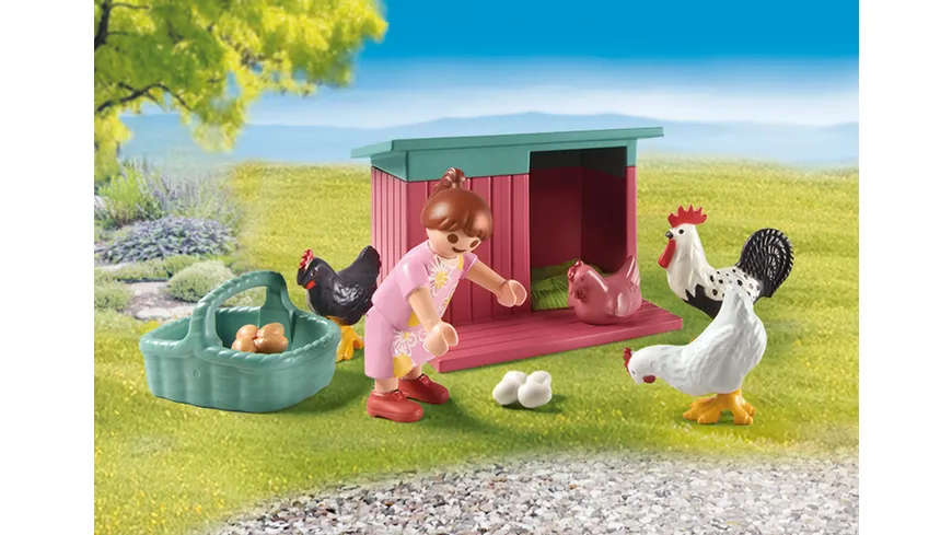 PLAYMOBIL 71510 - my Life - Kleine Hühnerfarm im Tiny Haus Garten