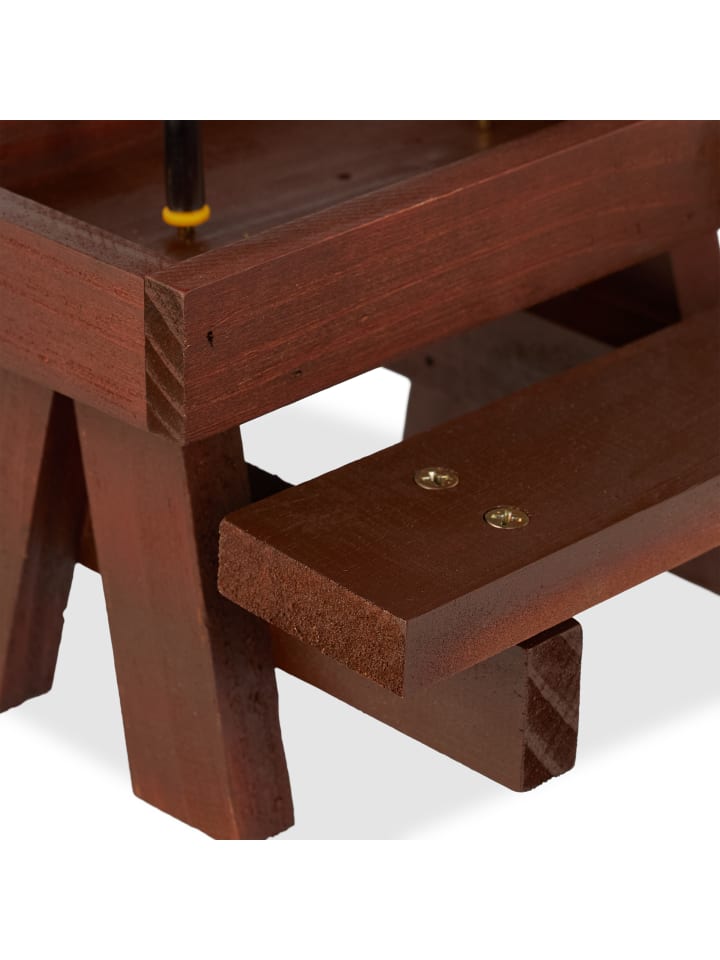 relaxdays Eichhörnchen Tisch in Braun/ Rot günstig kaufen onesize