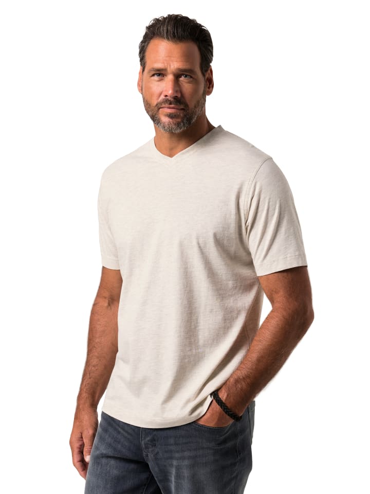 JP1880 Kurzarm T-Shirt in natur melange günstig kaufen