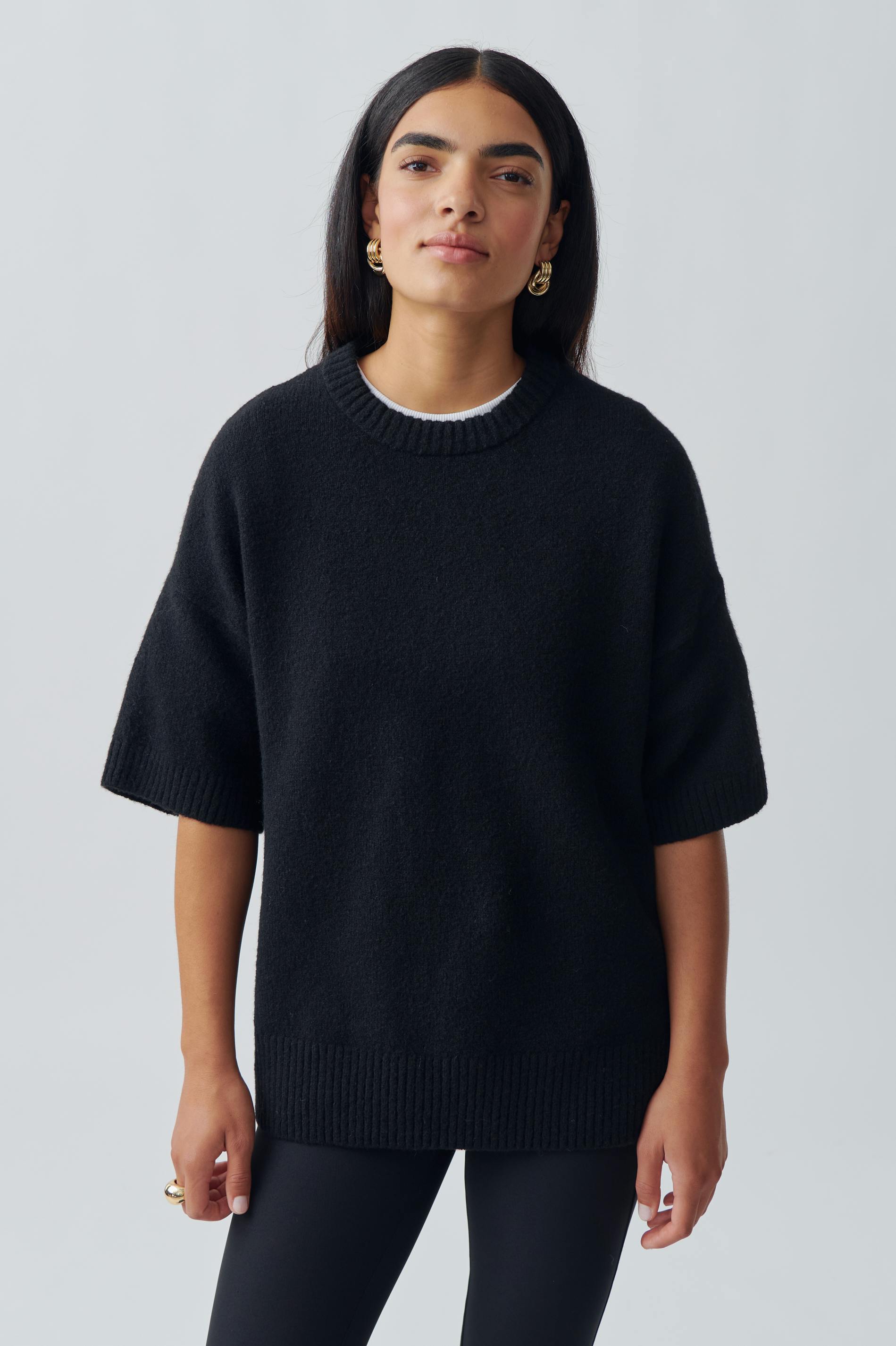 Oversized knitted tee