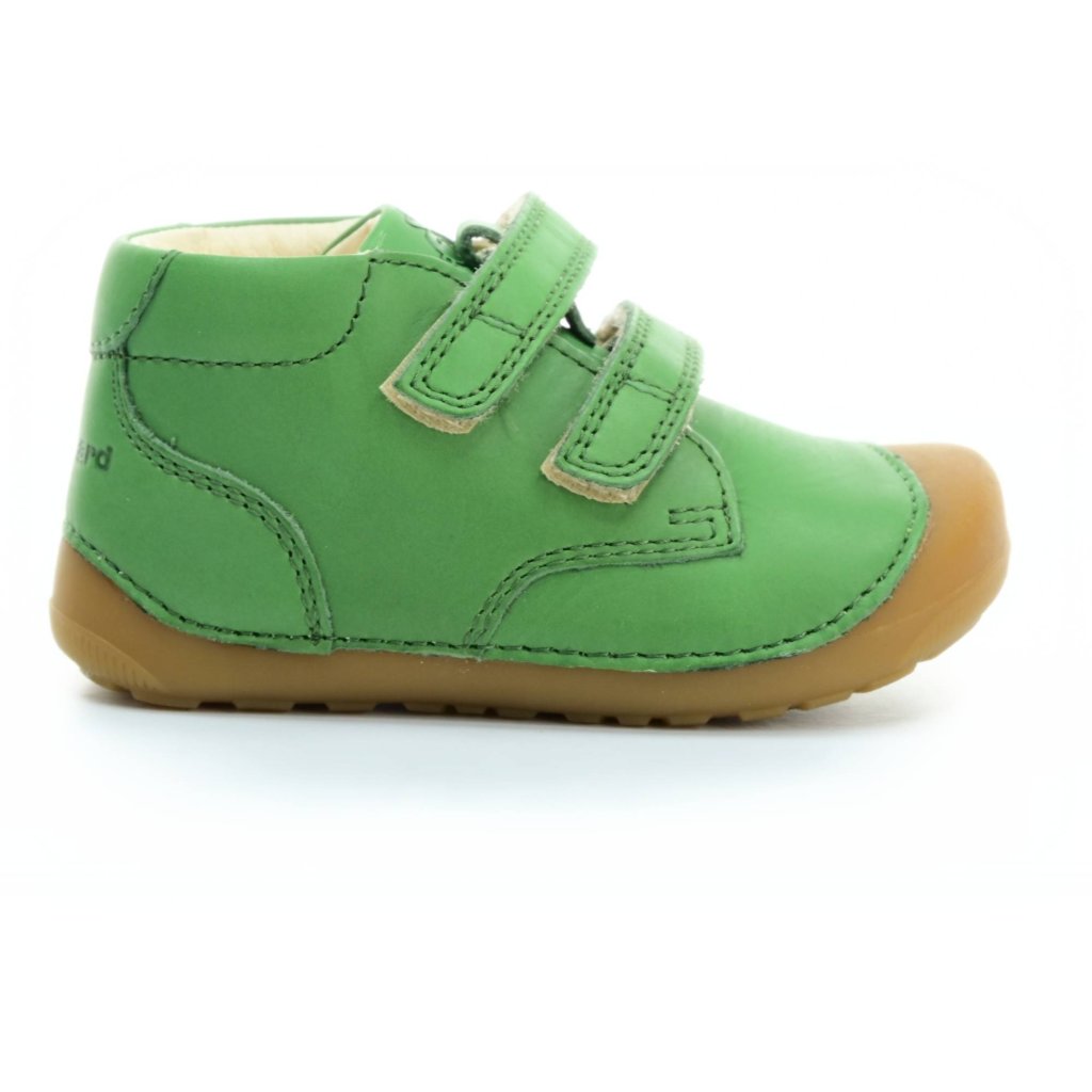 Bundgaard Petit Velcro Green grüne Mid Cut Barfußschuhe