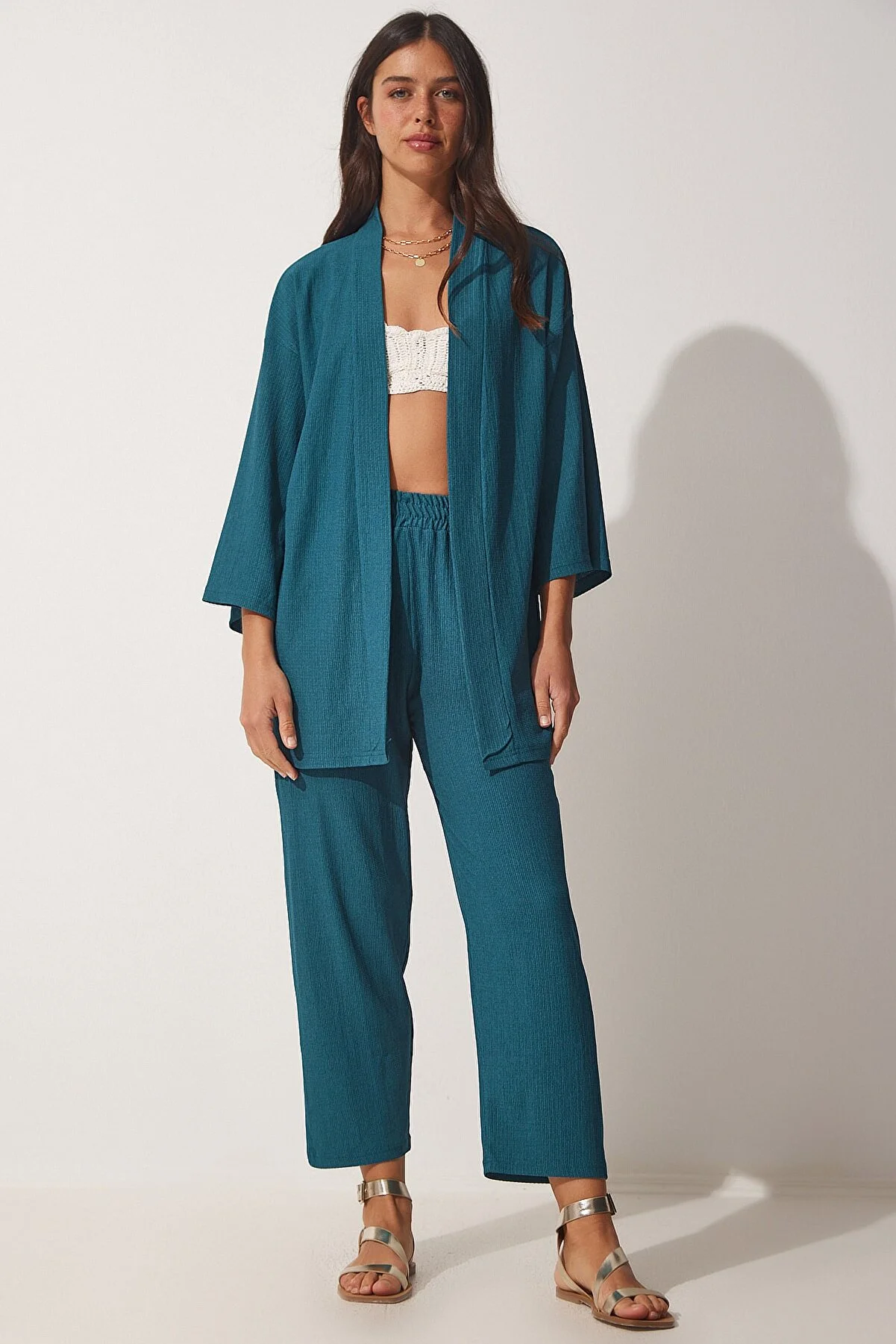 Happiness İstanbul  Zweiteiler - Grün - Oversized