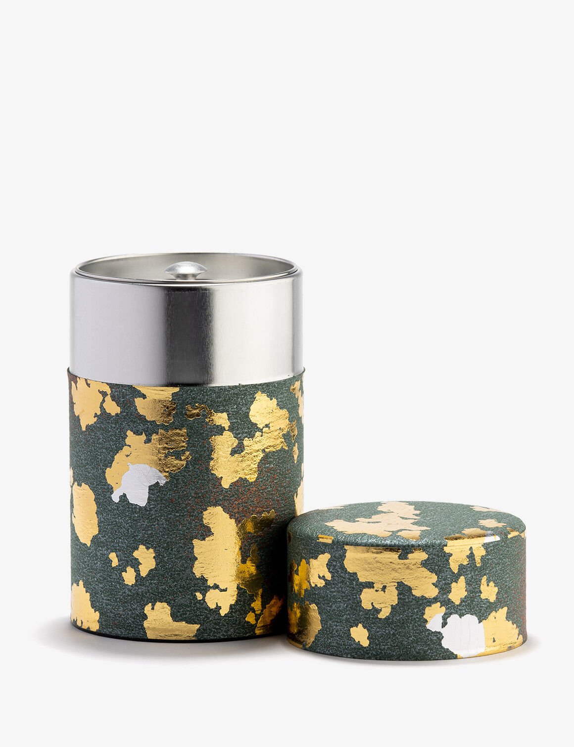 PEPITESU  Boîte à thé Washi vert et or 100g