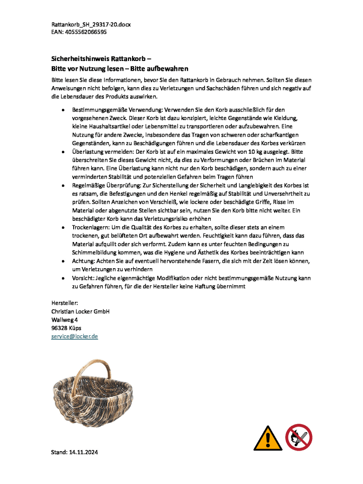kobolo Einkaufskorb WICKMULTCO DB in Braun günstig kaufen onesize