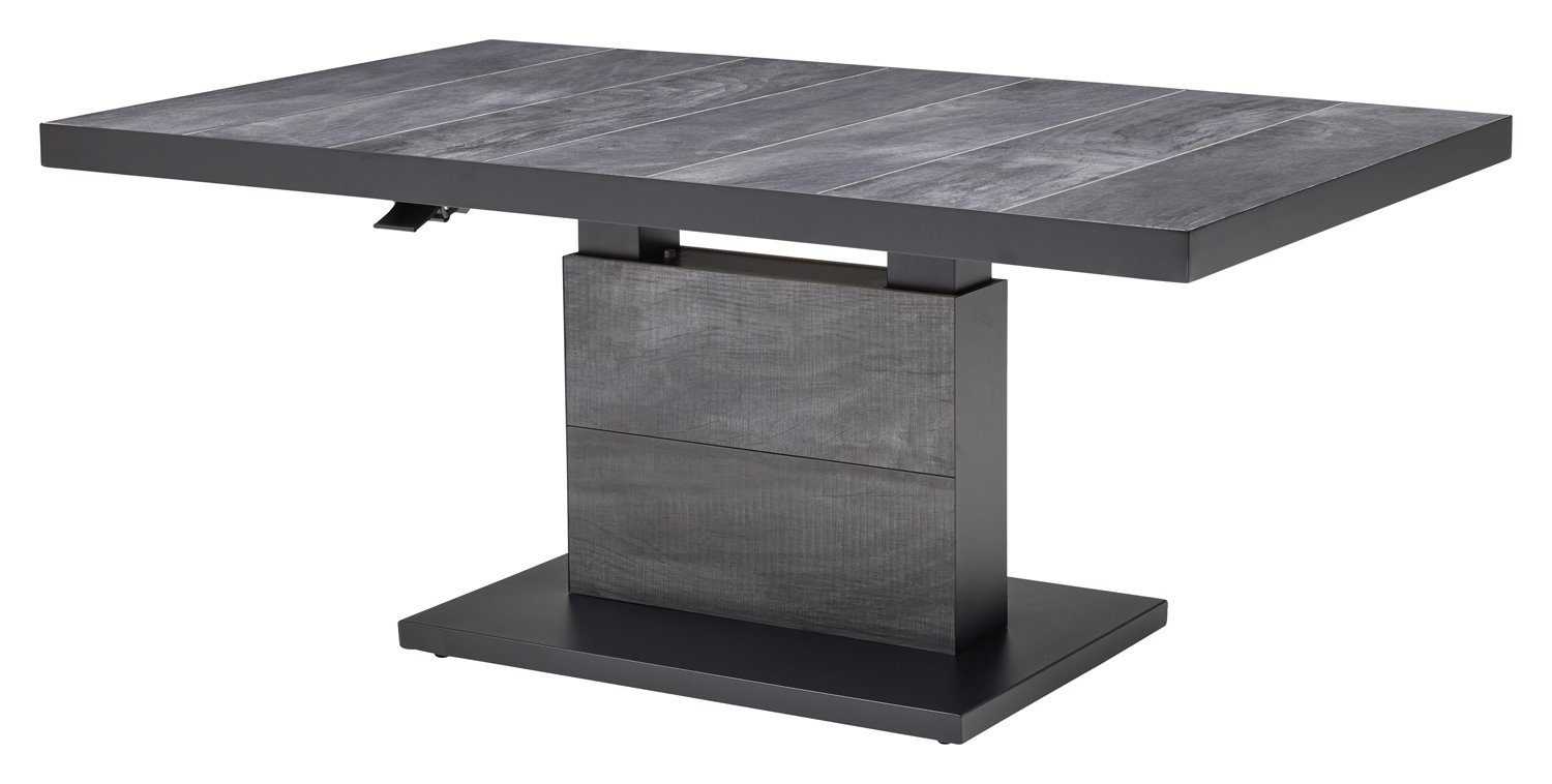 MONDO Gartentisch ASCELLA, Höhenverstellbar, 140 x 85 cm, Anthrazit, Aluminium, Tischplatte aus Keramik