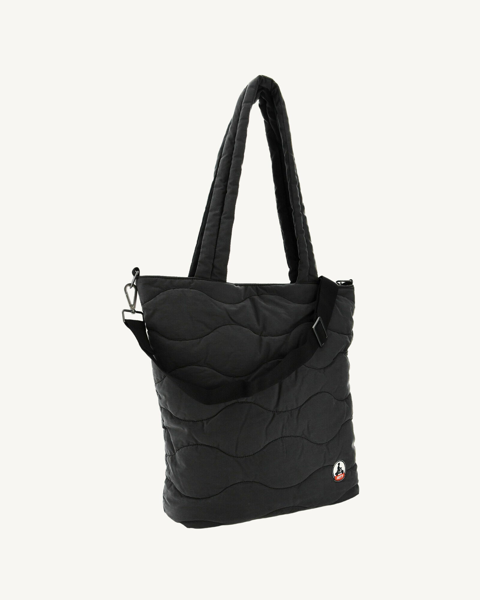 Maxi tote-bag en coton matelassé Noir Aponi