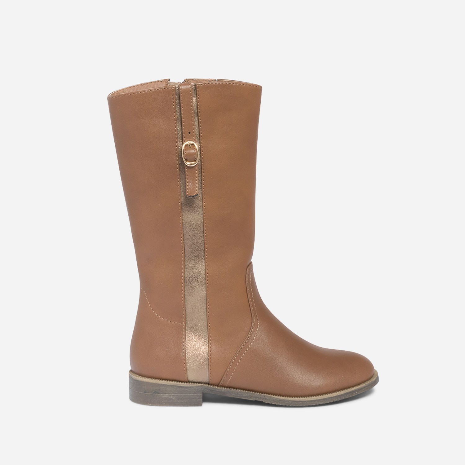 Botte marron avec bande pailletée