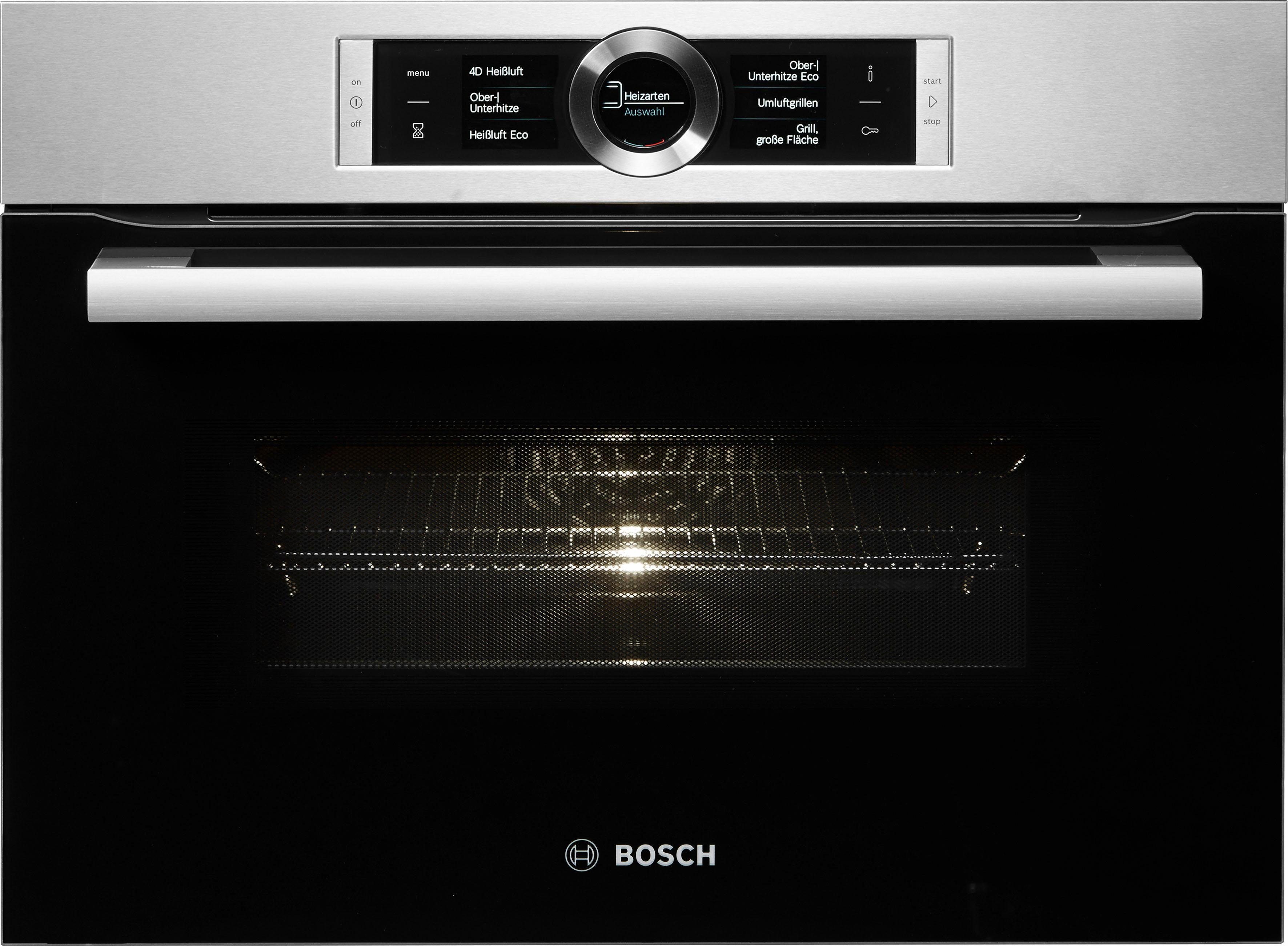 BOSCH Backofen mit Mikrowelle CMG636BS1, ecoClean Direct