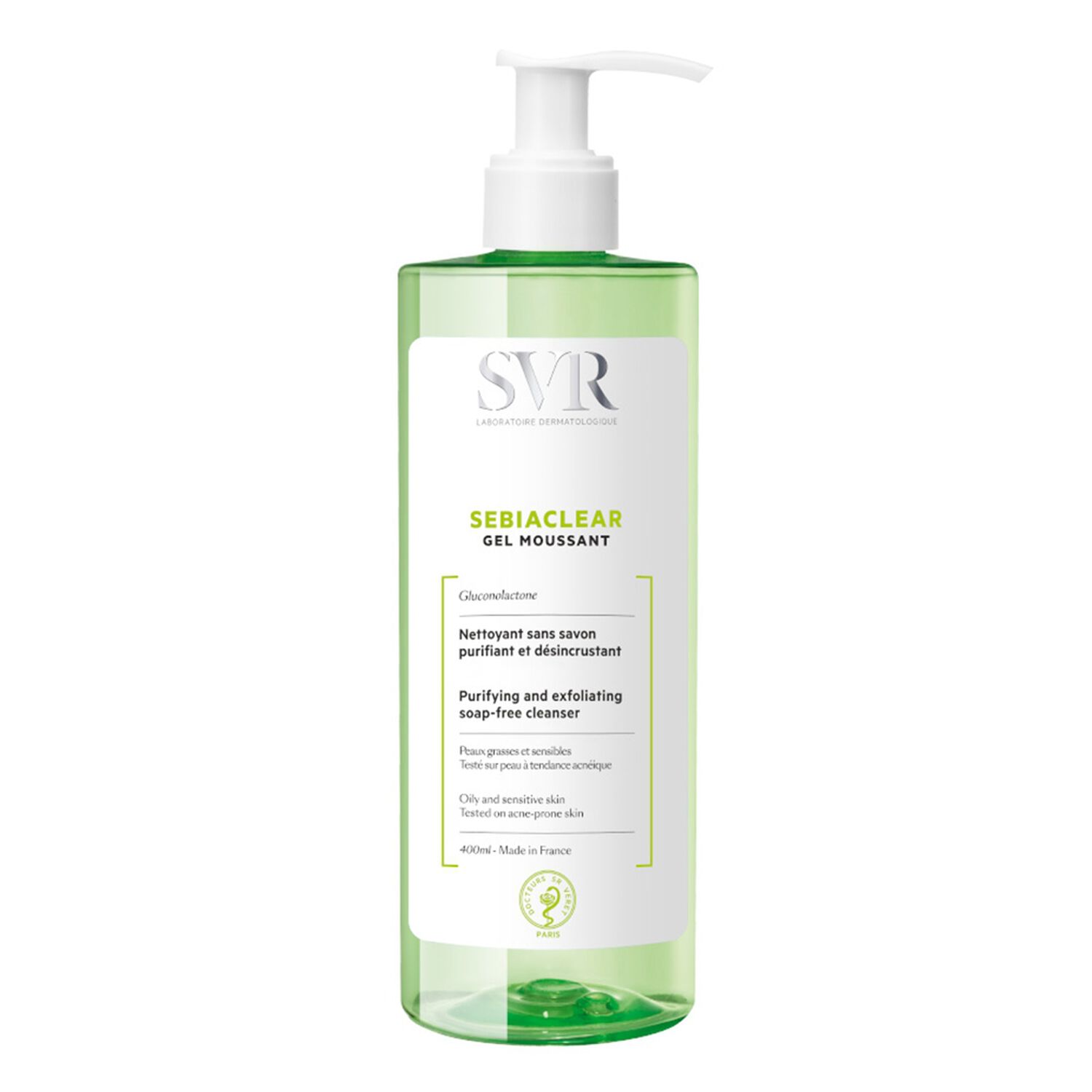 SVR Sebiaclear Gel Moussant Nettoyant Sans Savon Purifiant et Désincrustant