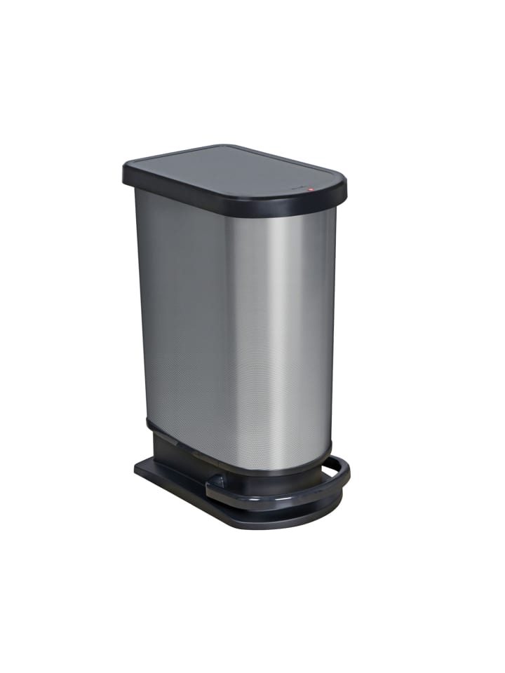 Rotho Paso Mülleimer 50l mit Deckel, Kunststoff (PP) in Carbon metallic günstig kaufen onesize