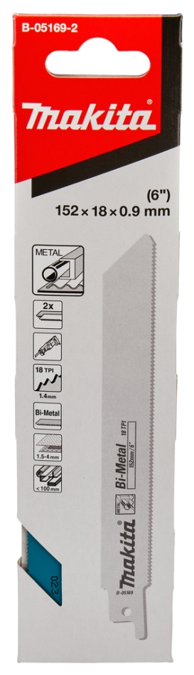 Makita Tilbehør B-05169-2 Bajonettsagblad metall 132 mm