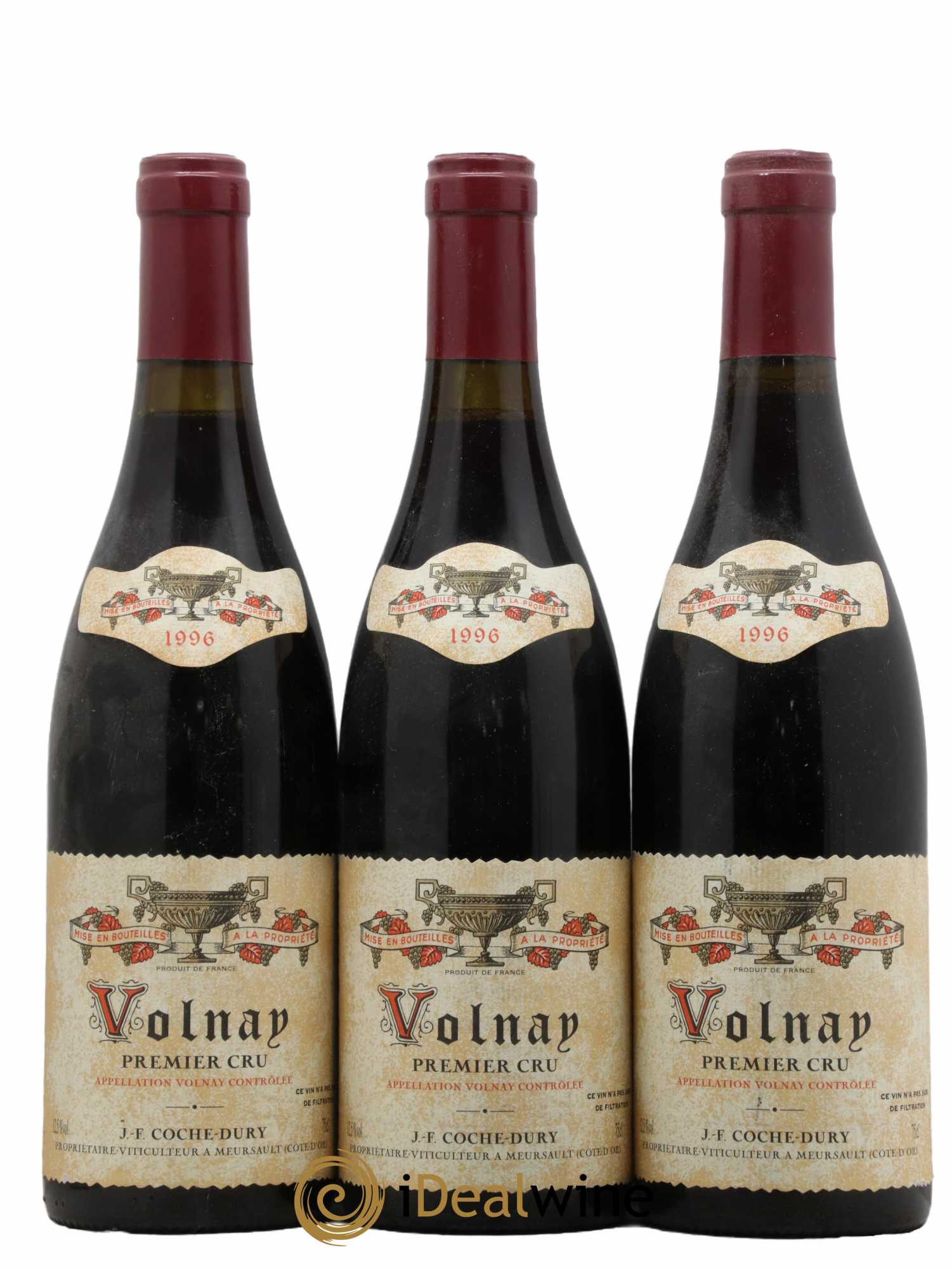 Volnay 1er Cru Coche Dury (Domaine)  1996 - Lot de 3 Bouteilles
