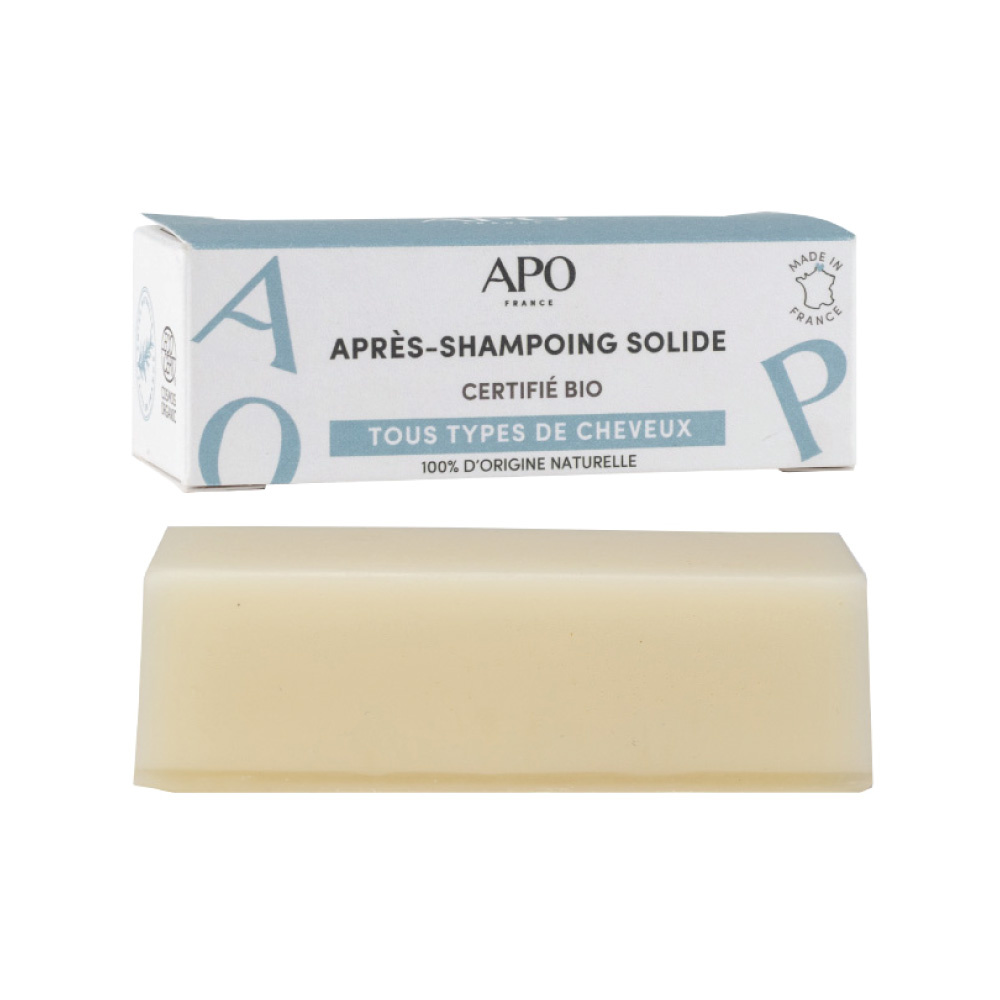 APO France Après-Shampoing solide - Barre démélante 50g Après-shampoing solide
