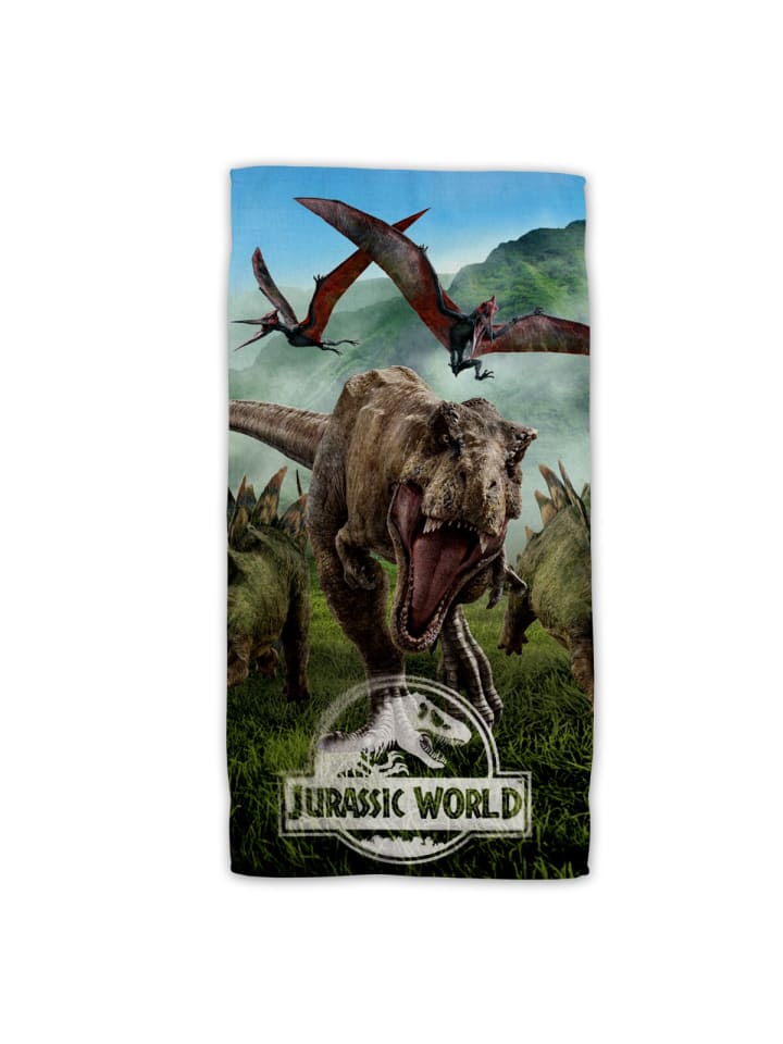 Jurassic World Baumwolle Strandtuch Frottee Badetuch mit Premium Druck, 70x140 cm in Mehrfarbig günstig kaufen 70 x 140 cm
