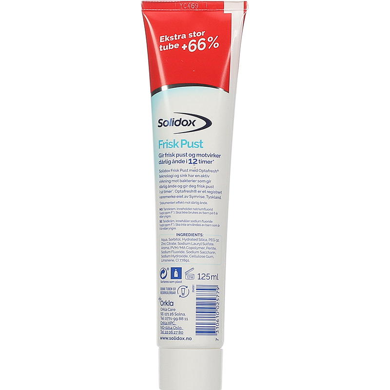 Solidox Tannkrem 125 ml Frisk Pust Solidox
