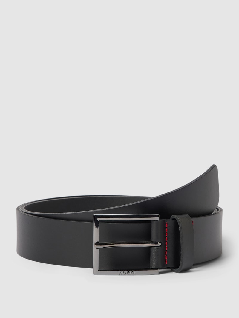 Gürtel mit Label-Detail Modell 'Geek' in schwarz