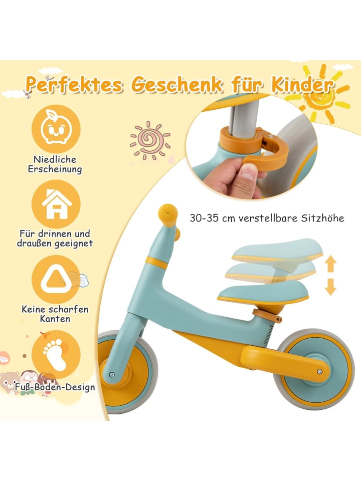 COSTWAY Laufrad 18 - 48 Monaten in Blau günstig kaufen 47 cm