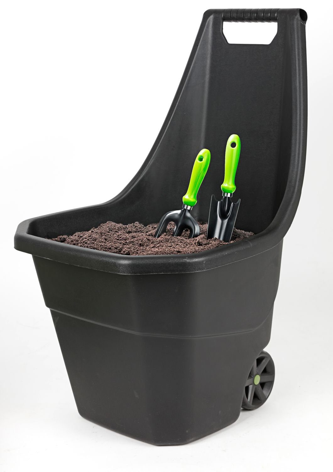 Prosperplast Transportkarren Gartenkarre schwarz Gartentrolley Gartenwagen Transportwagen Schubkarr