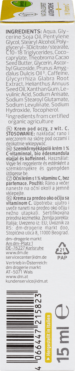 Natural Expert Vitamin C Augencreme, 15 ml