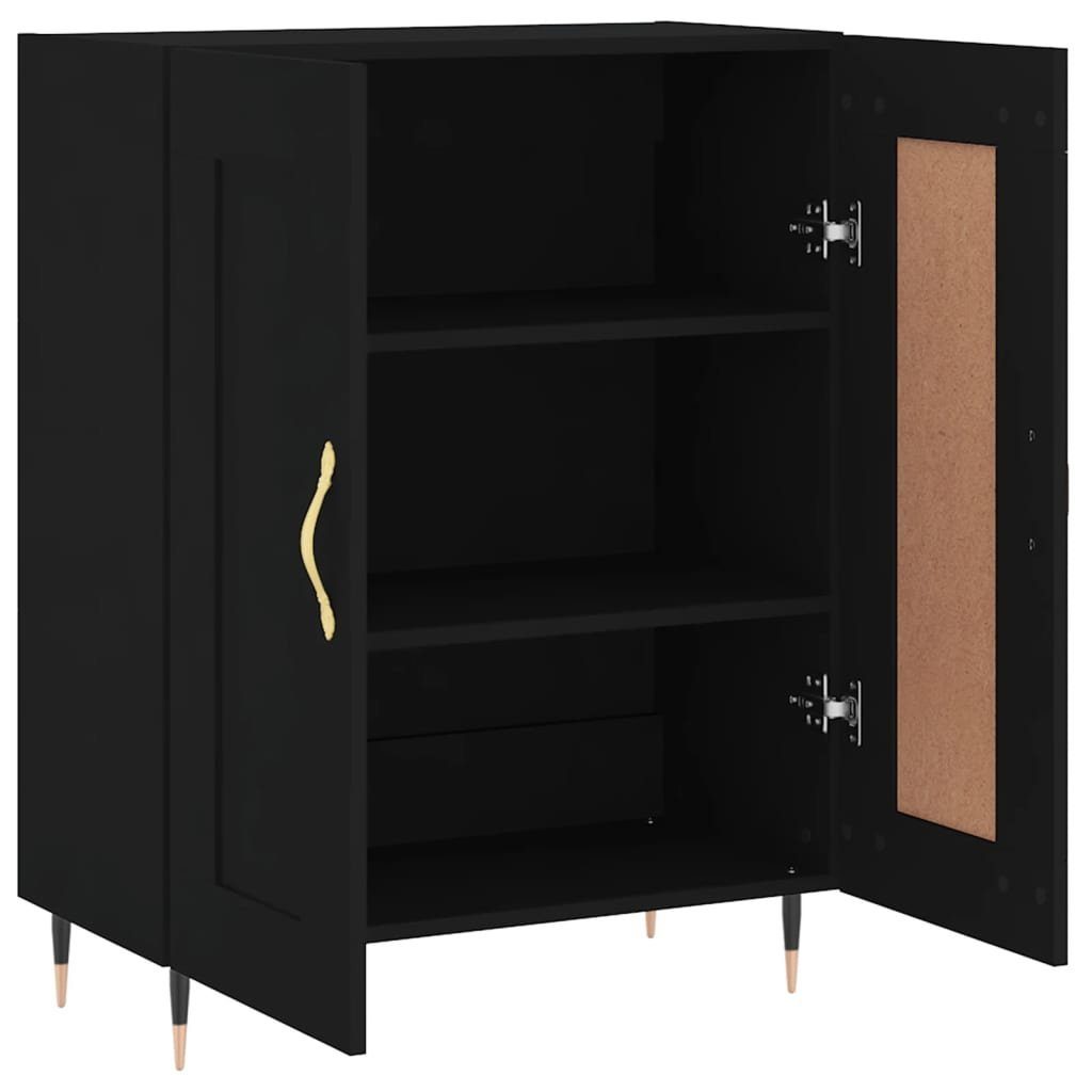 vidaXL Sideboard Sideboard Schwarz 69,5x34x90 cm Holzwerkstoff (1 St)