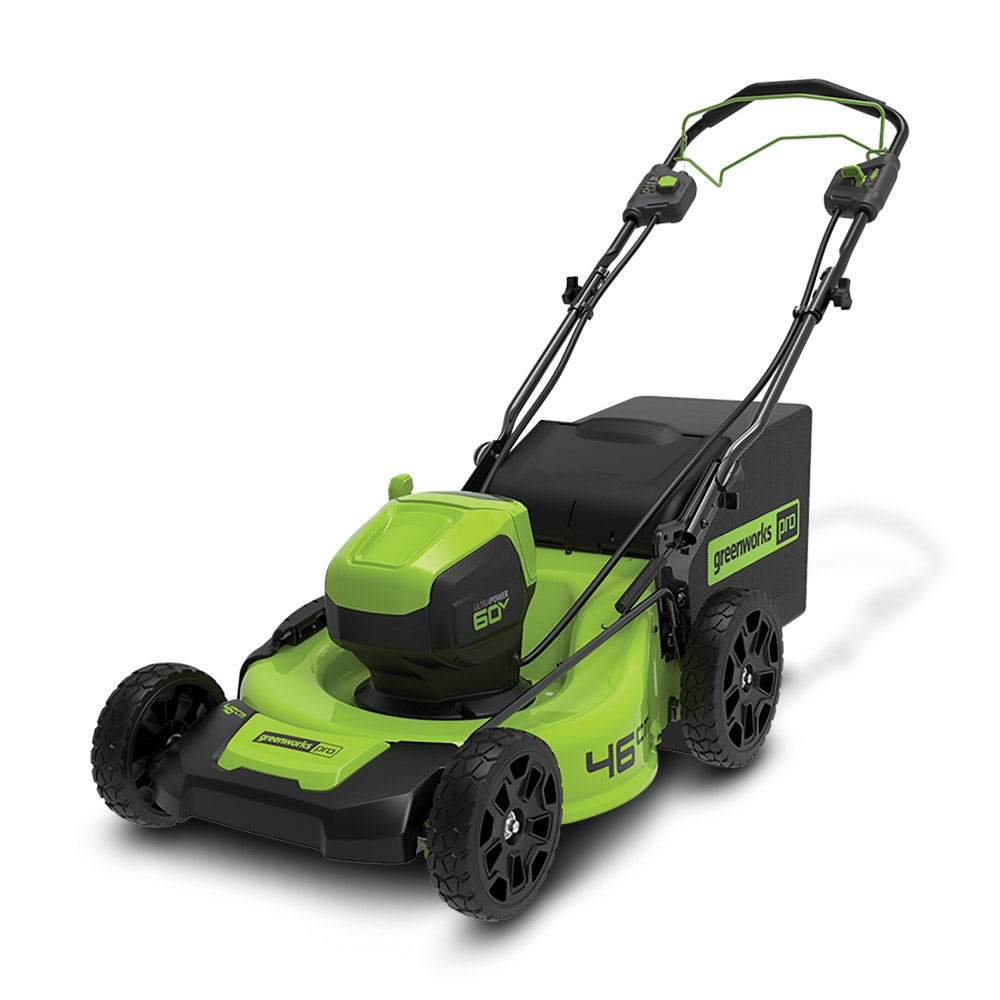 Cortador de grama autopropelido GREENWORKS 60V com 1 bateria de 4,0Ah + kit de ferramentas múltiplas TTKIT904