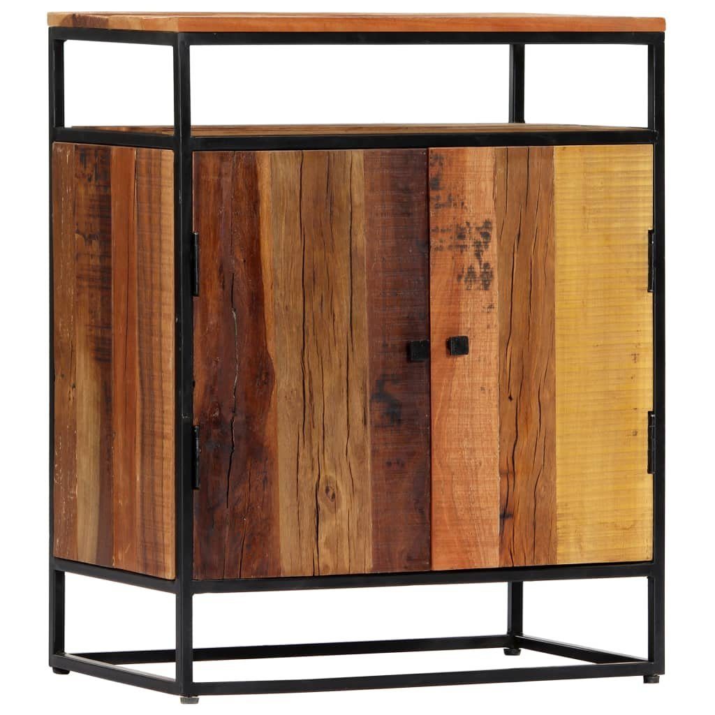 vidaXL Sideboard Beistellschrank 60x35x76 cm Massives Altholz und Stahl