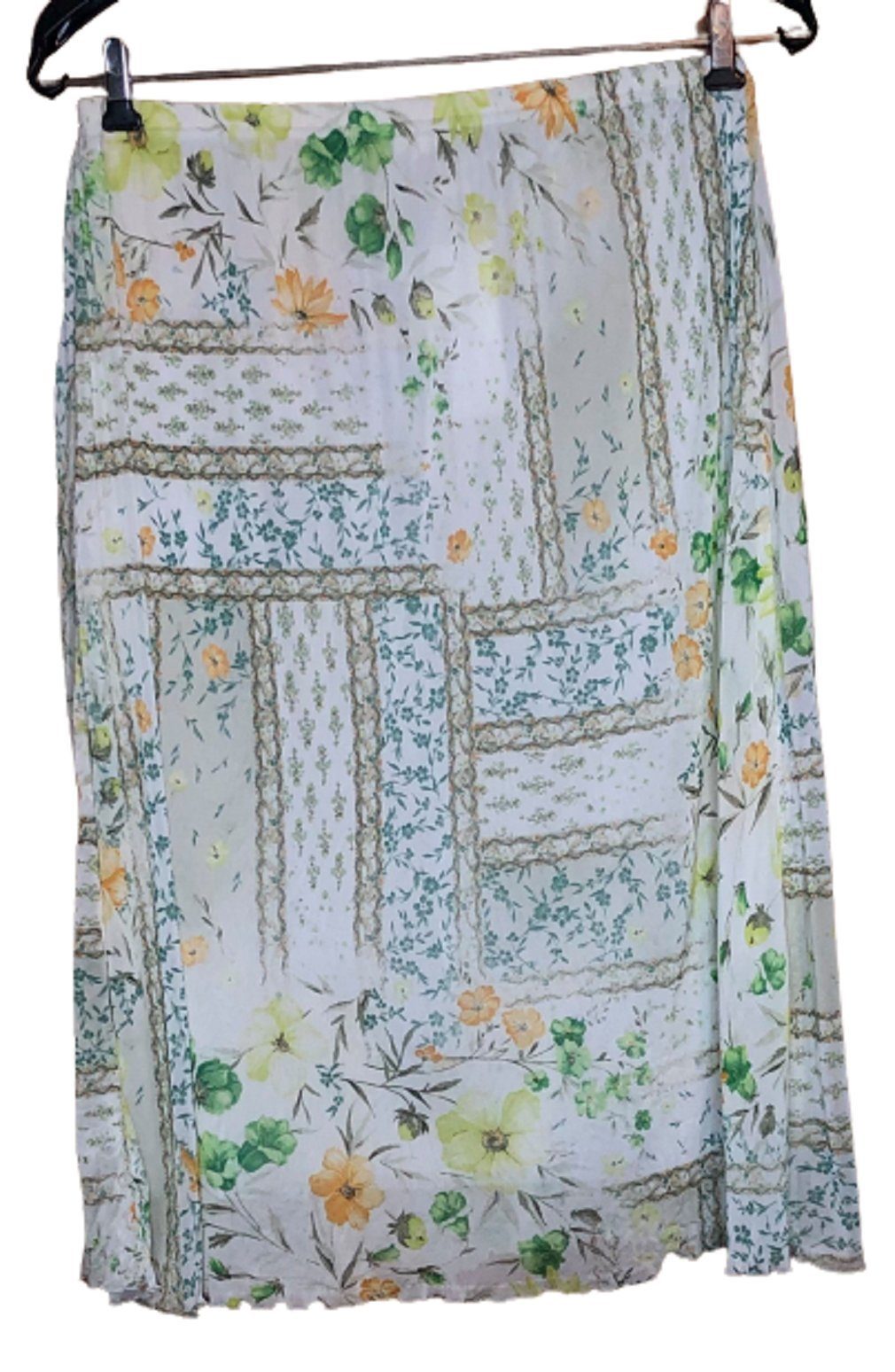 Collection Linique Umstandsrock N-22907 weiß mit Unterrock Blumenmuster