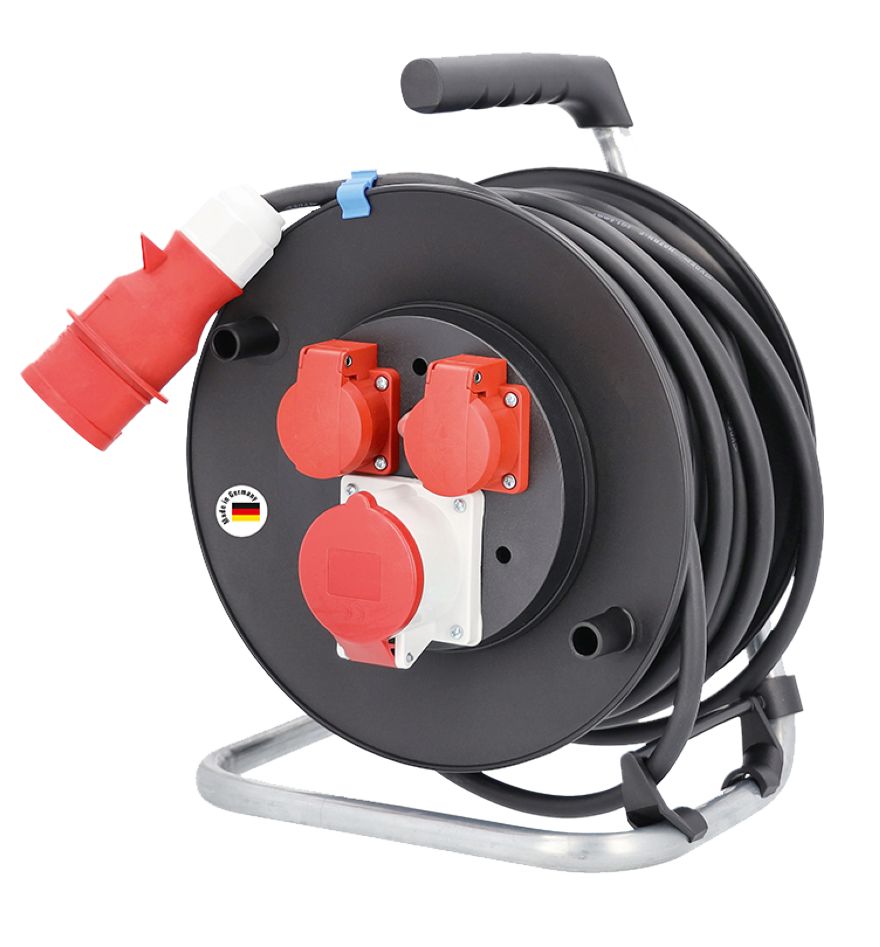 Schwabe 10155 CEE Kabeltrommel 400V/16A 5-polig IP44 H07RN-F 5x1,5 25m