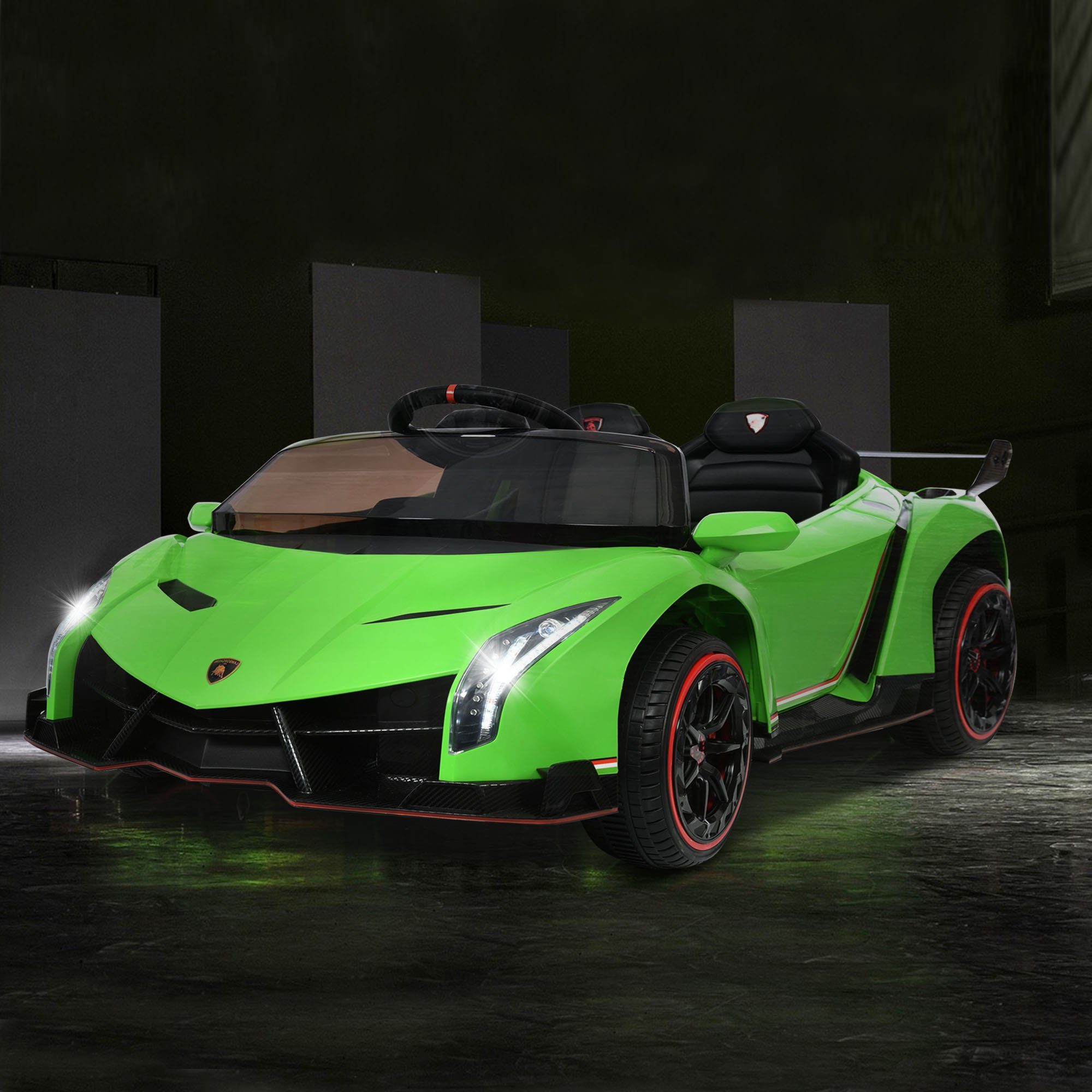 REDOM electric children's car LAMBORGHINI VENENO 2 motors, Bluetooth, double doors, 3 speeds, MP3 music, suitable for children aged 3 and over