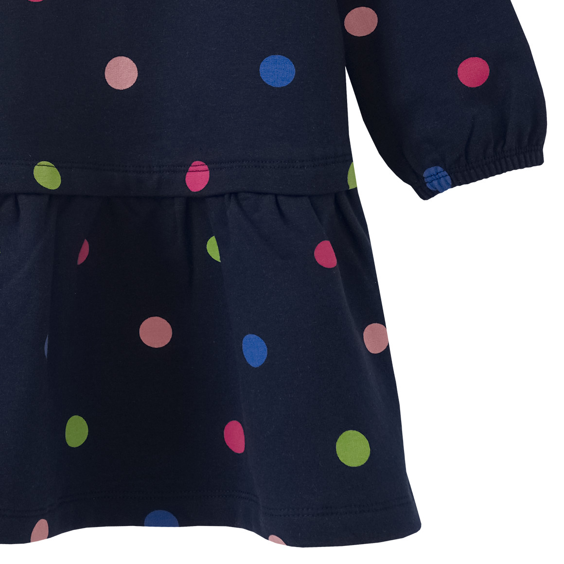 Mädchen Sweatkleid mit Punkten allover