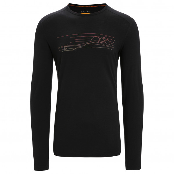 Icebreaker - 200 Oasis L/S Crewe Ski Stripes - Merinounterwäsche