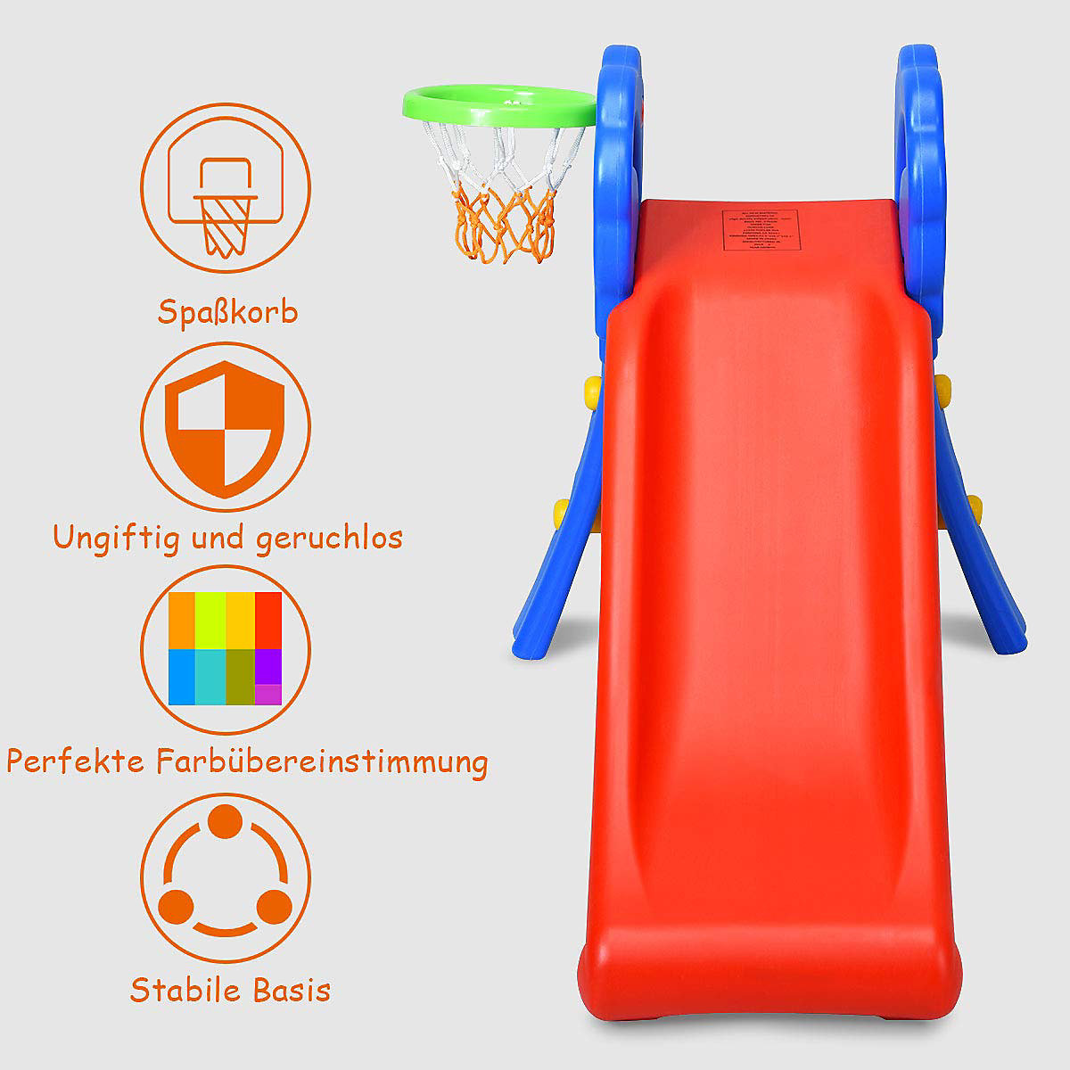 Kinderrutsche Mit Basketballkorb