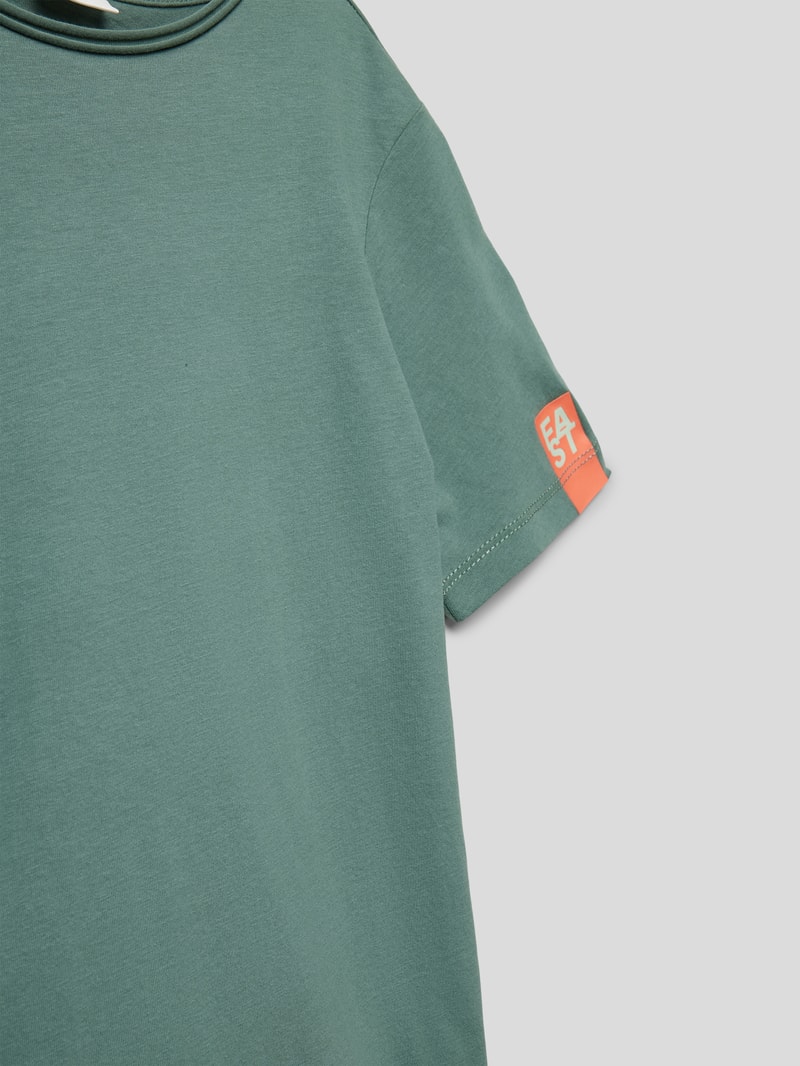 T-Shirt mit Statement-Print in olivgrün