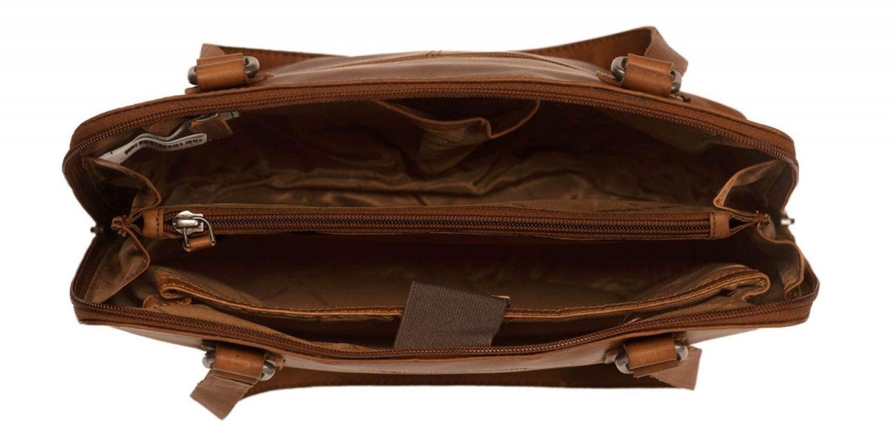 THE CHESTERFIELD BRAND Handtaschen braun Shouldertas klein Flint
