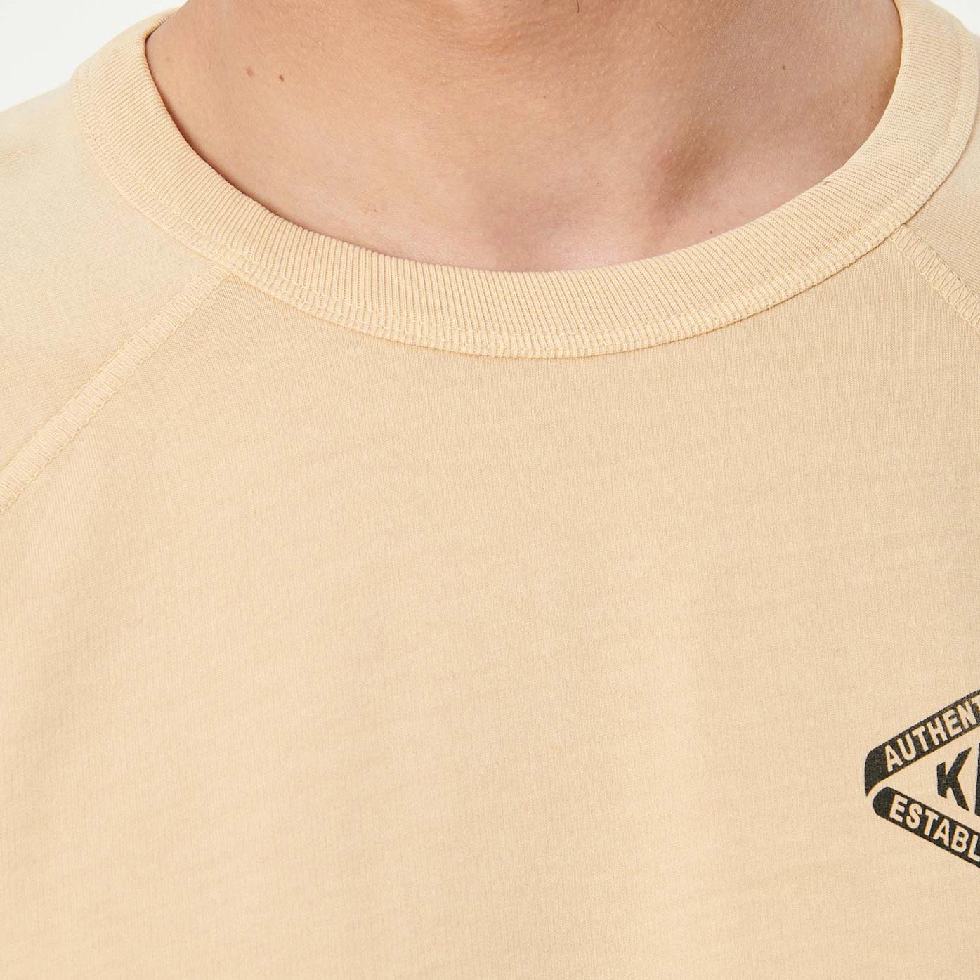 RAKIM  T-shirt beige homme 100% coton bio