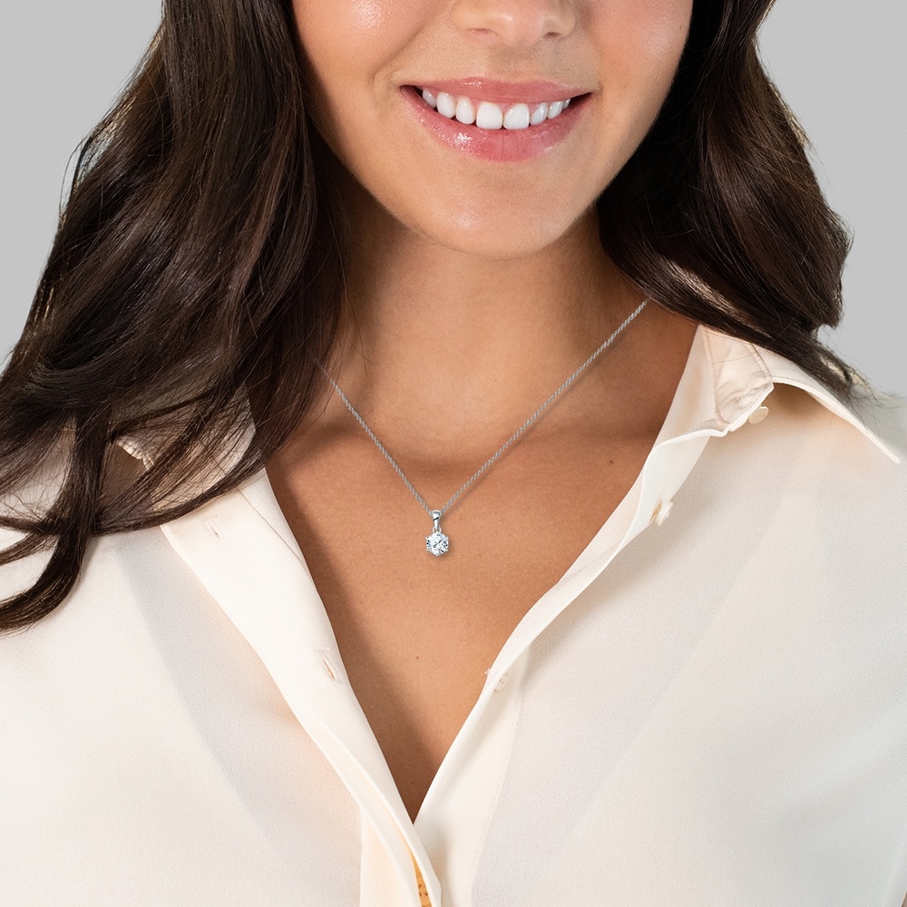 Trilani Collier en diamant Argent sterling Lab Grown Diamond en Argent collier
