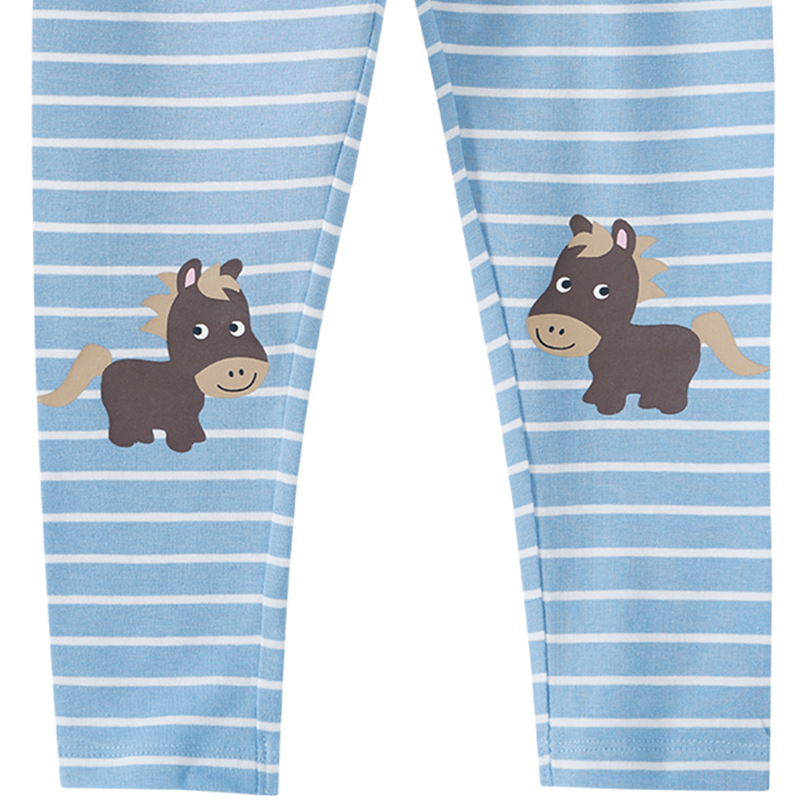 Mädchen Leggings mit Pferde-Print