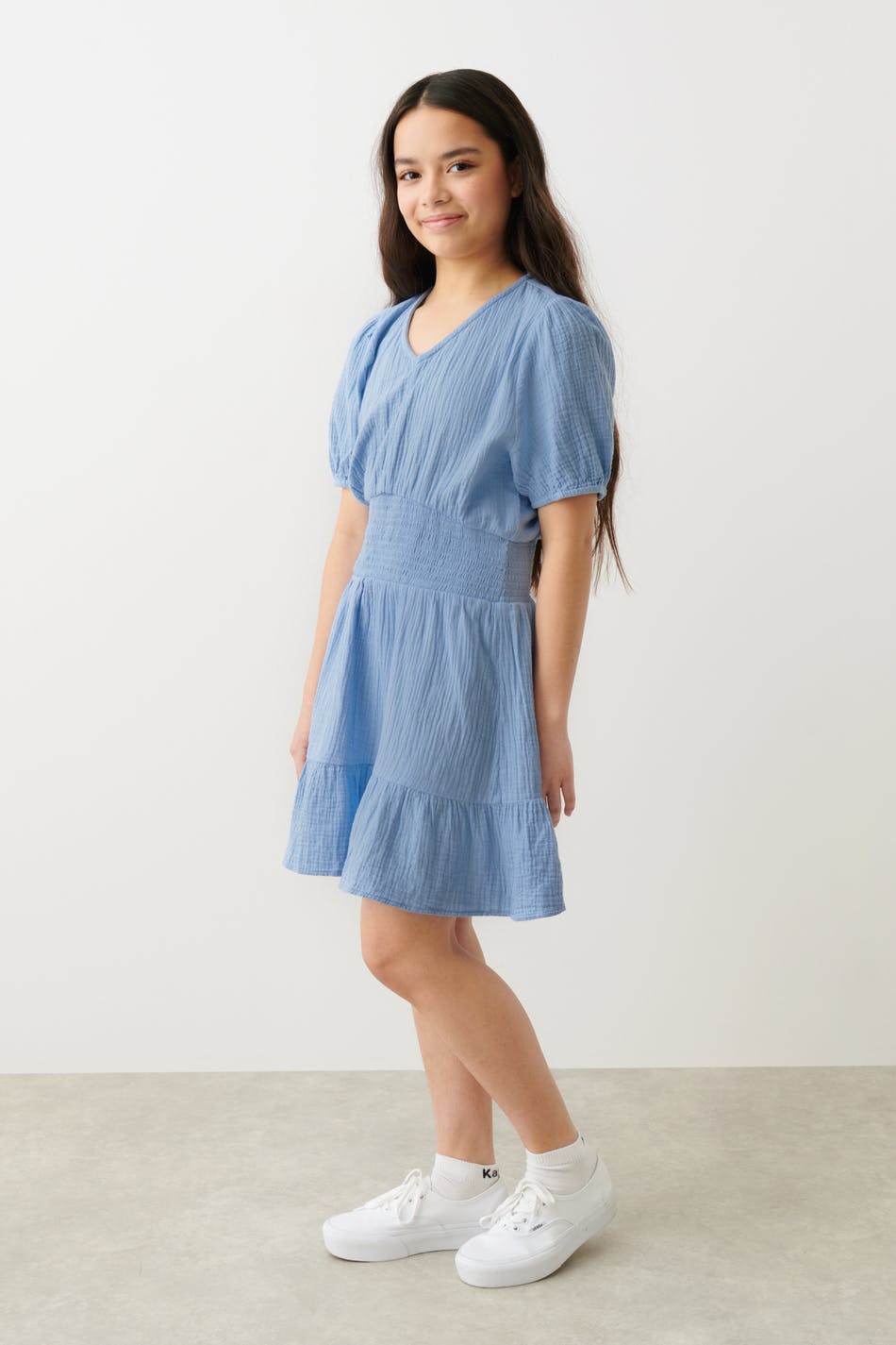 Y gauze frill dress