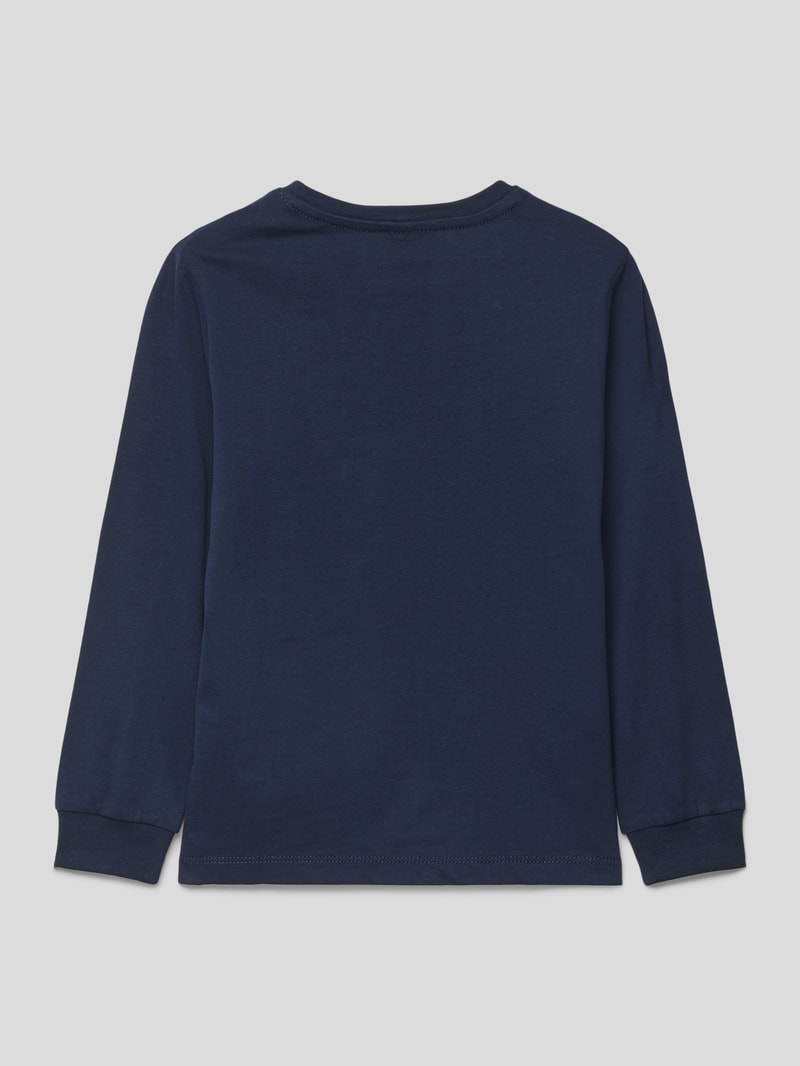 Sweatshirt mit Motiv-Print Modell 'Back to School' in marineblau