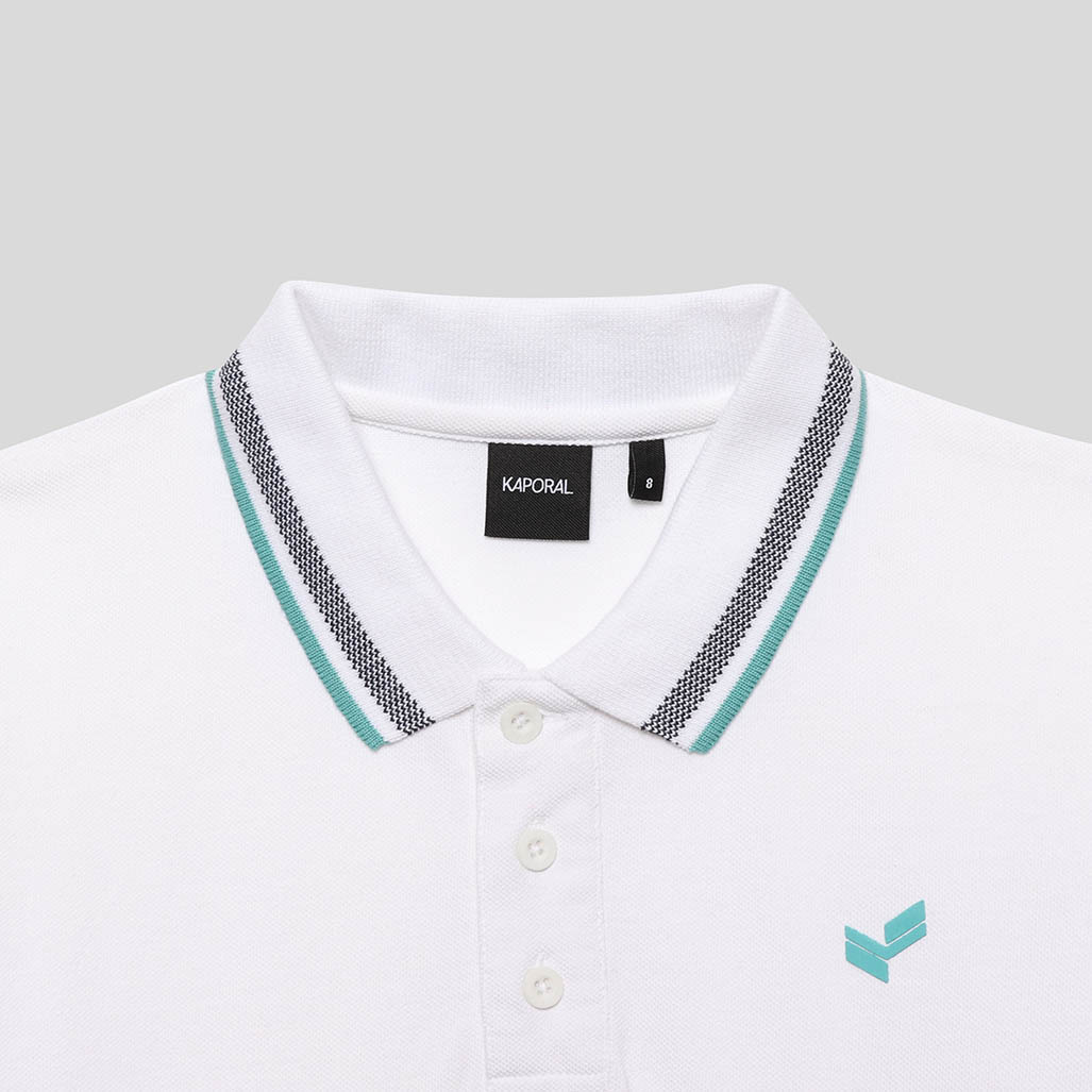OSLO   Polo blanc garçon en 100% coton