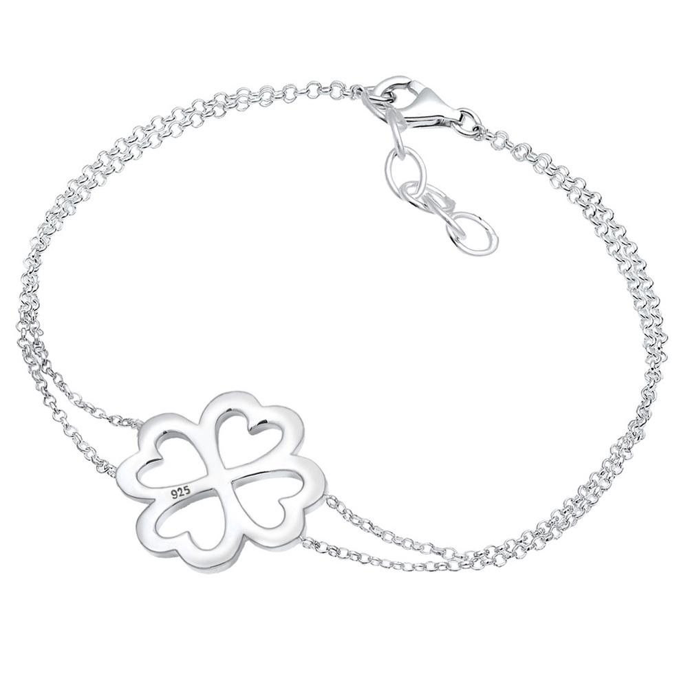 Elli Elli Bracelet Kleeblatt Glücksbringer Luck 925 Silber Bracelet