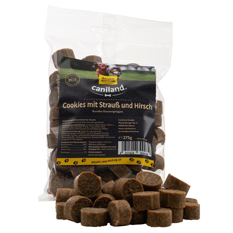 Caniland Cookies mit Strauß- und Hirsch