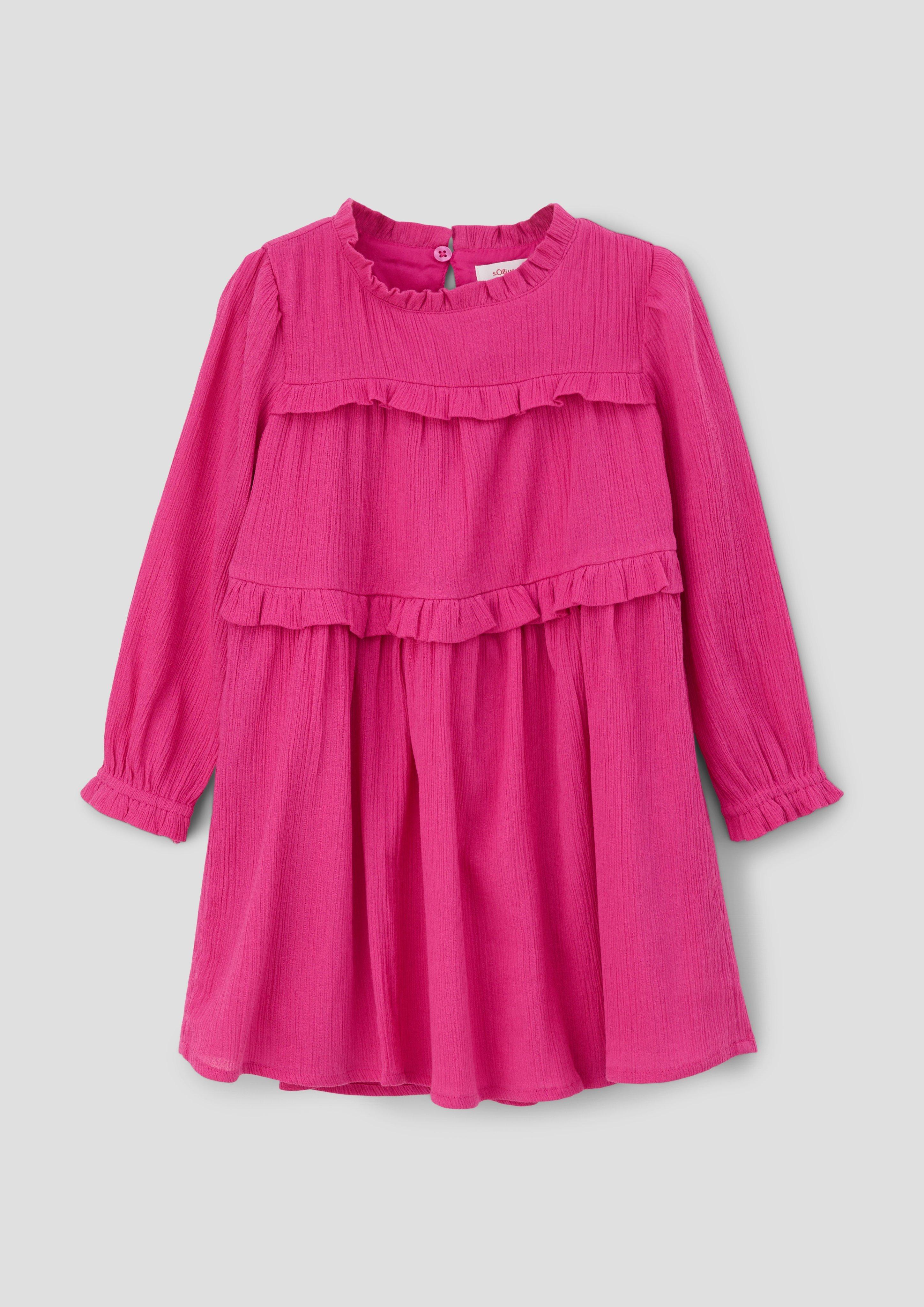 Volantkleid mit Crinkle-Struktur  2133891-4470