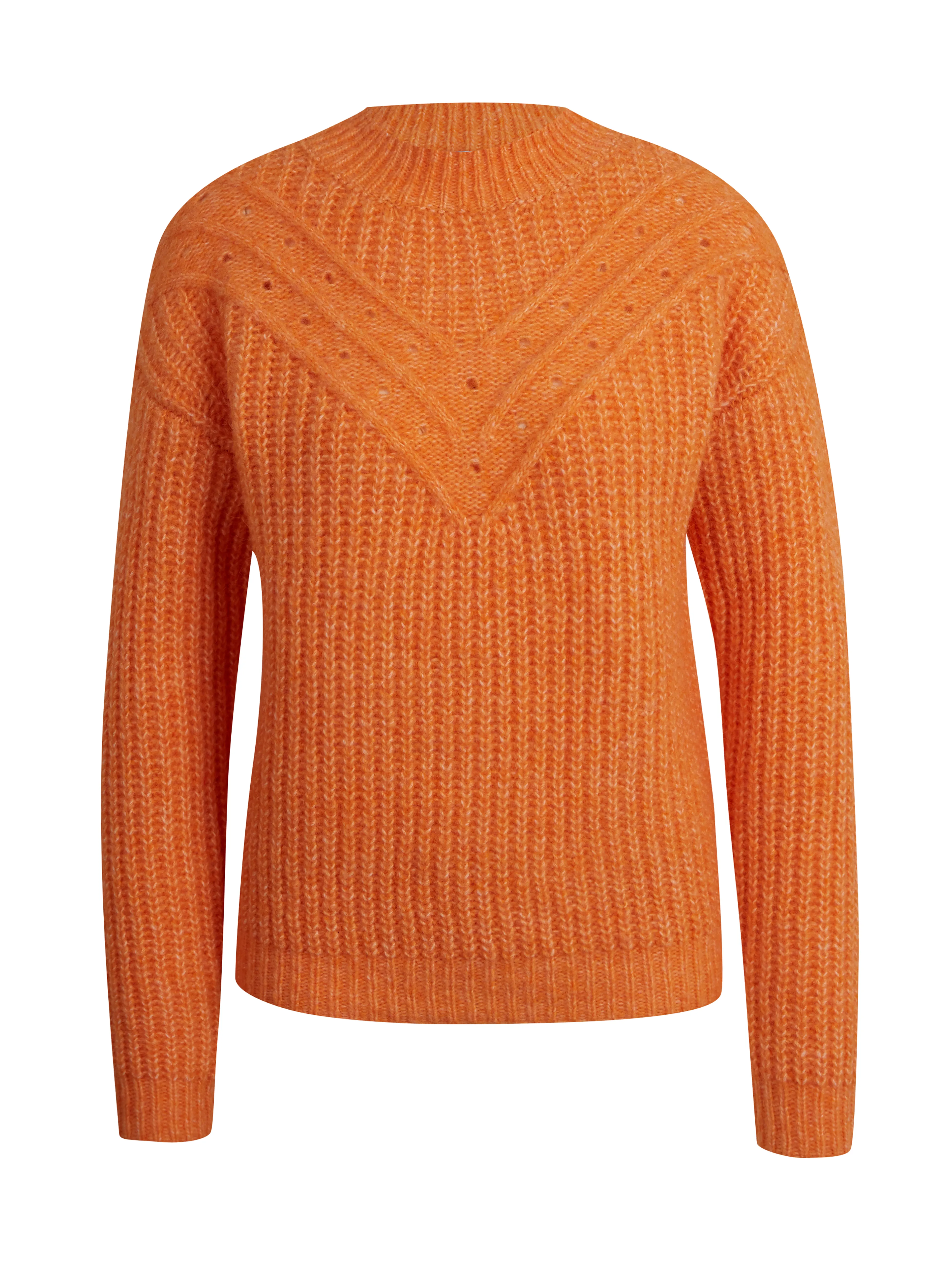 Orangefarbener Damen-Ripp-Pullover ORSAY