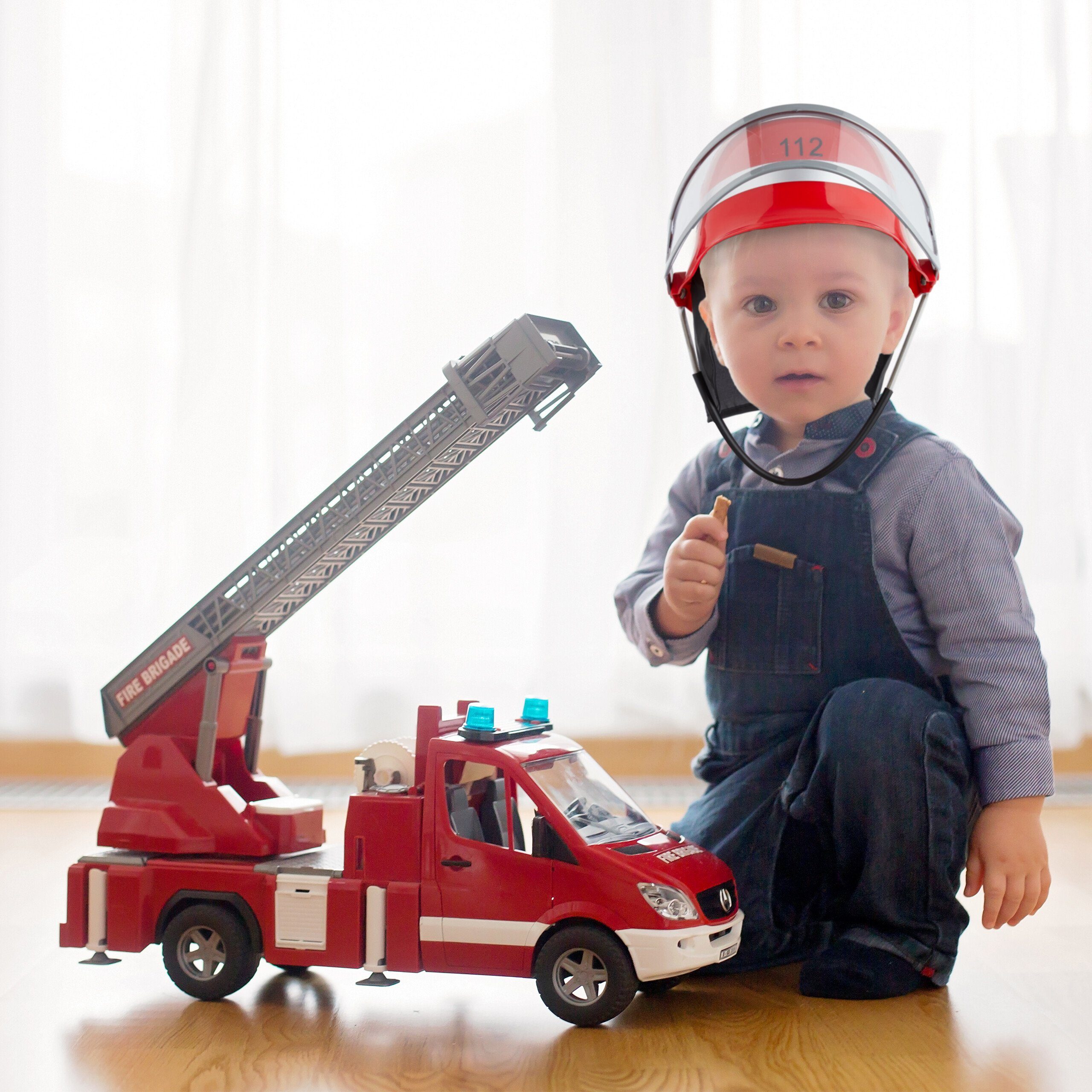 relaxdays Feuerwehrhelm 2er Set Feuerwehrhelm für Kinder in Rot